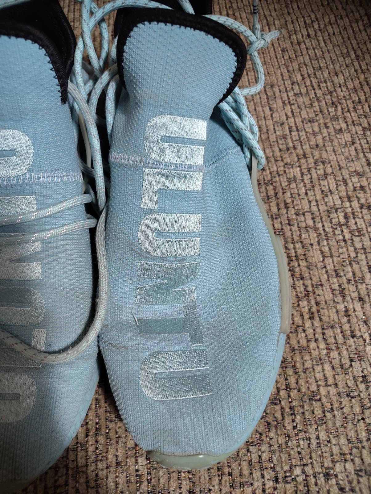 adidas NMD Hu Pharrell Williams Blue Low Top Lace-Up Men's Sneakers "UNTU" - Thumbnail 3