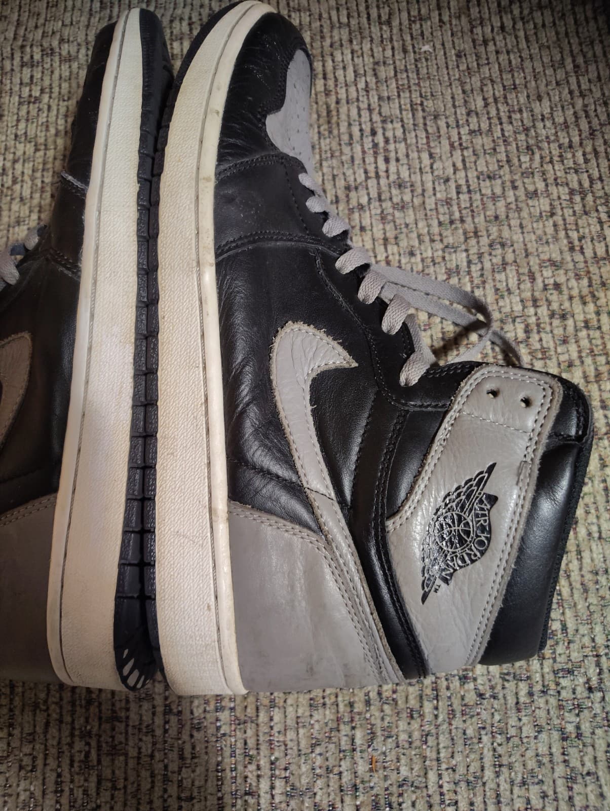 Nike Air Jordan High-Top Sneakers Black/Grey Size 12 - Thumbnail 10