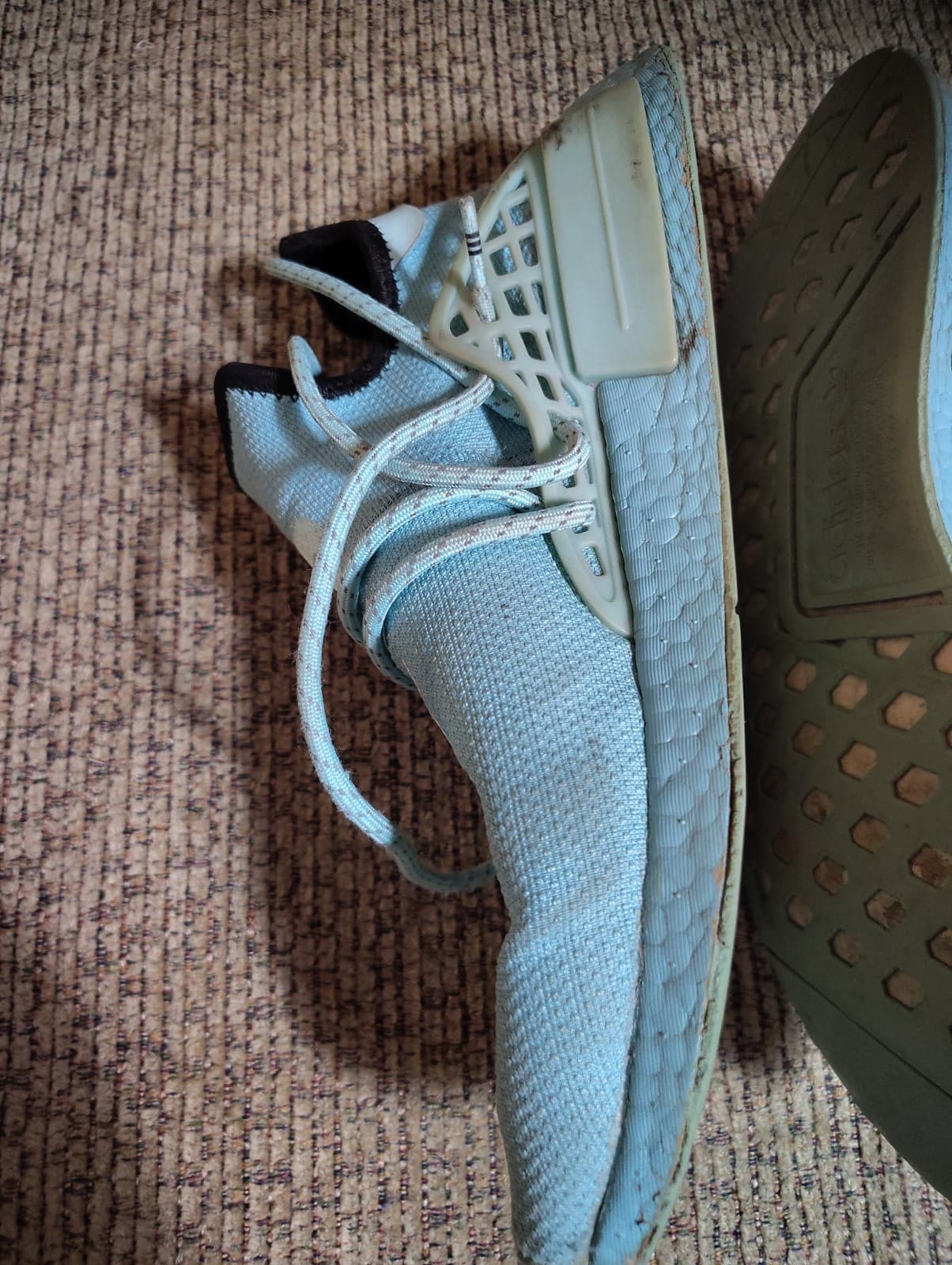 adidas NMD Hu Pharrell Williams Blue Low Top Lace-Up Men's Sneakers "UNTU" - Thumbnail 5