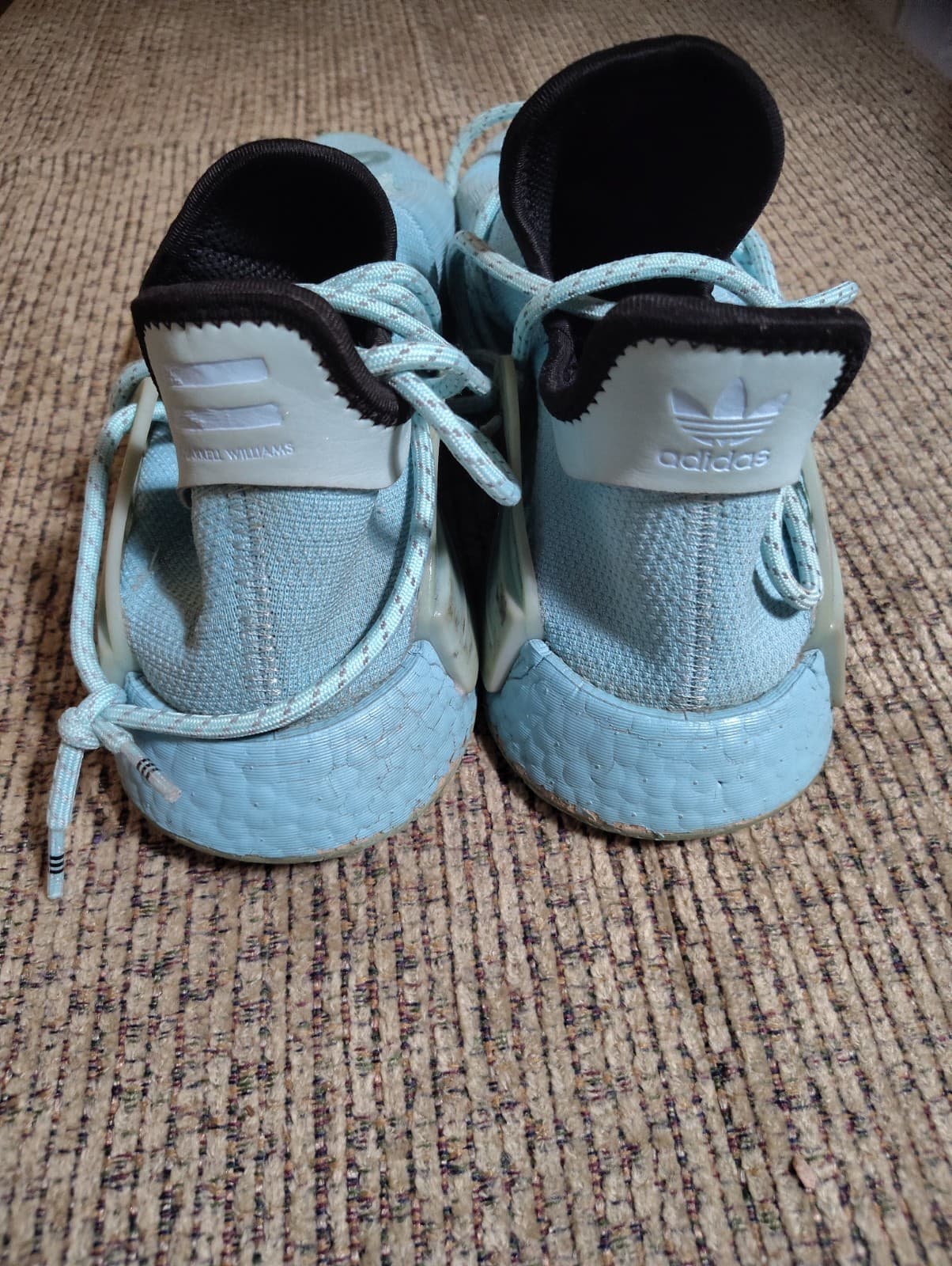 adidas NMD Hu Pharrell Williams Blue Low Top Lace-Up Men's Sneakers "UNTU" - Thumbnail 10