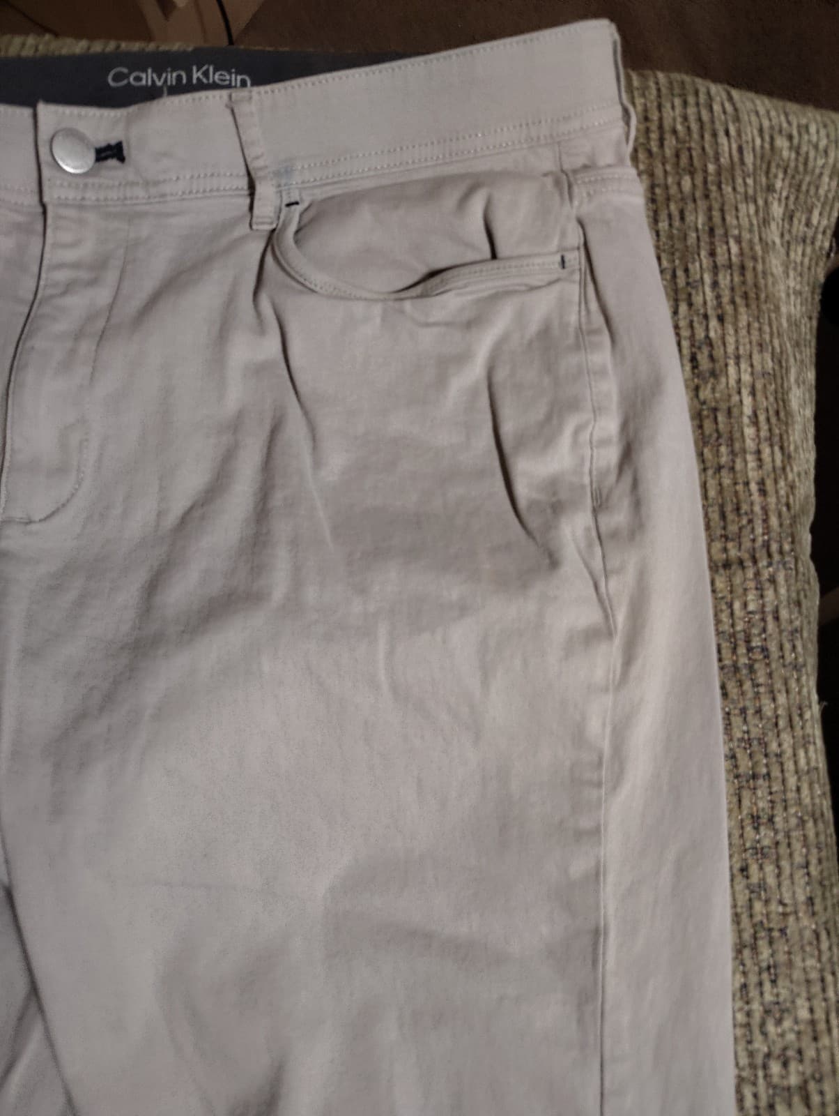 Calvin Klein Gray Jeans Men's Size W36 x L30 Slim Fit Denim Stretch Flex Waist - Thumbnail 5