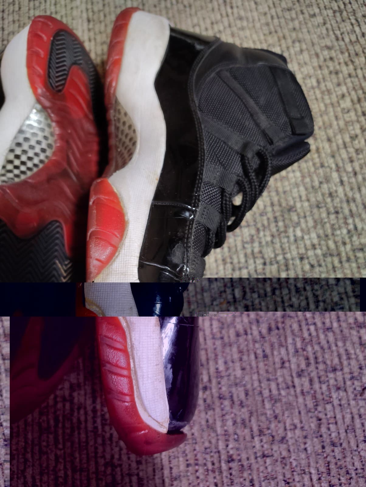 Size 12 Jordan 11 Bred 2012 No Box, Damaged - Thumbnail 8
