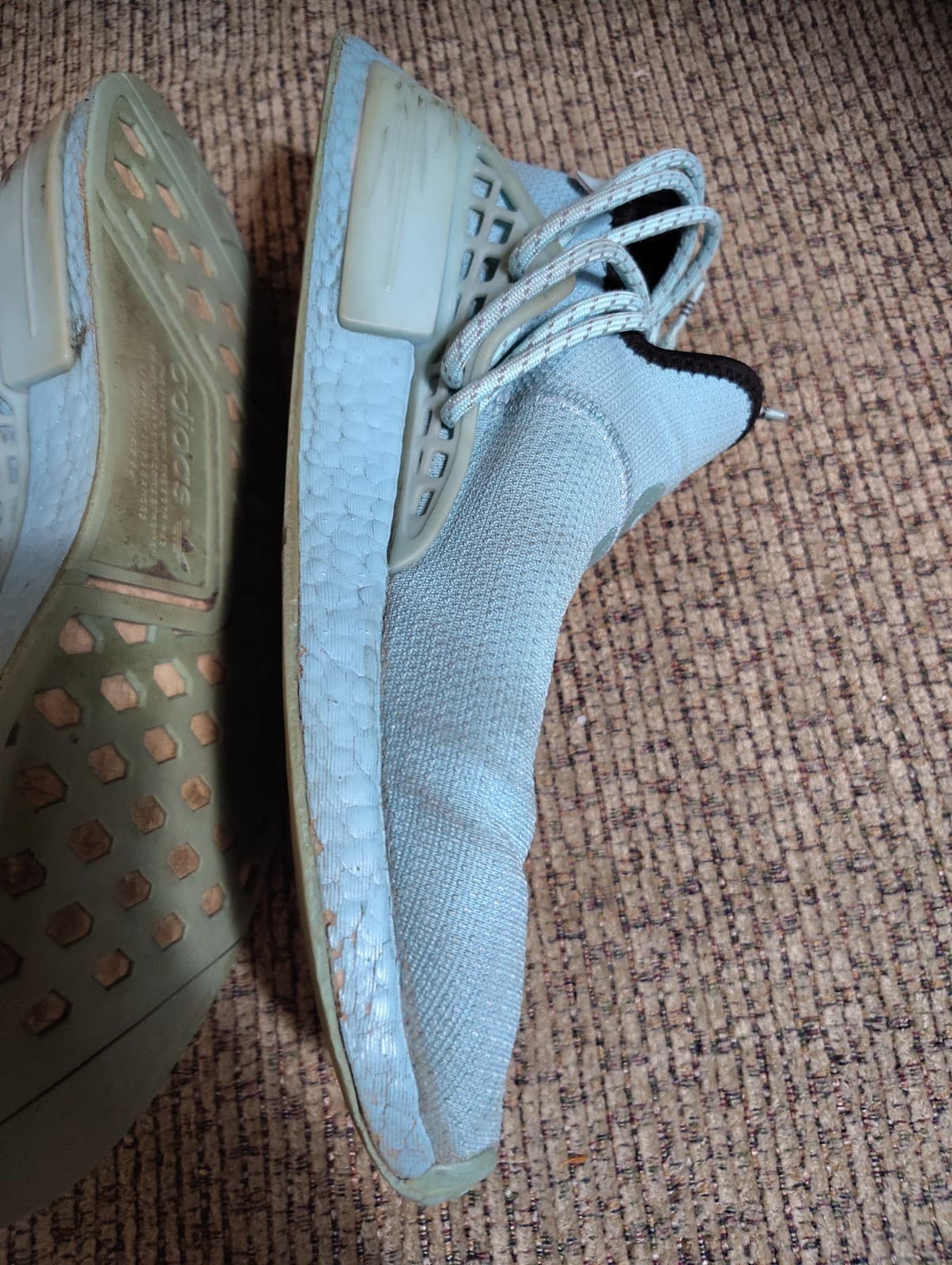 adidas NMD Hu Pharrell Williams Blue Low Top Lace-Up Men's Sneakers "UNTU" - Thumbnail 6