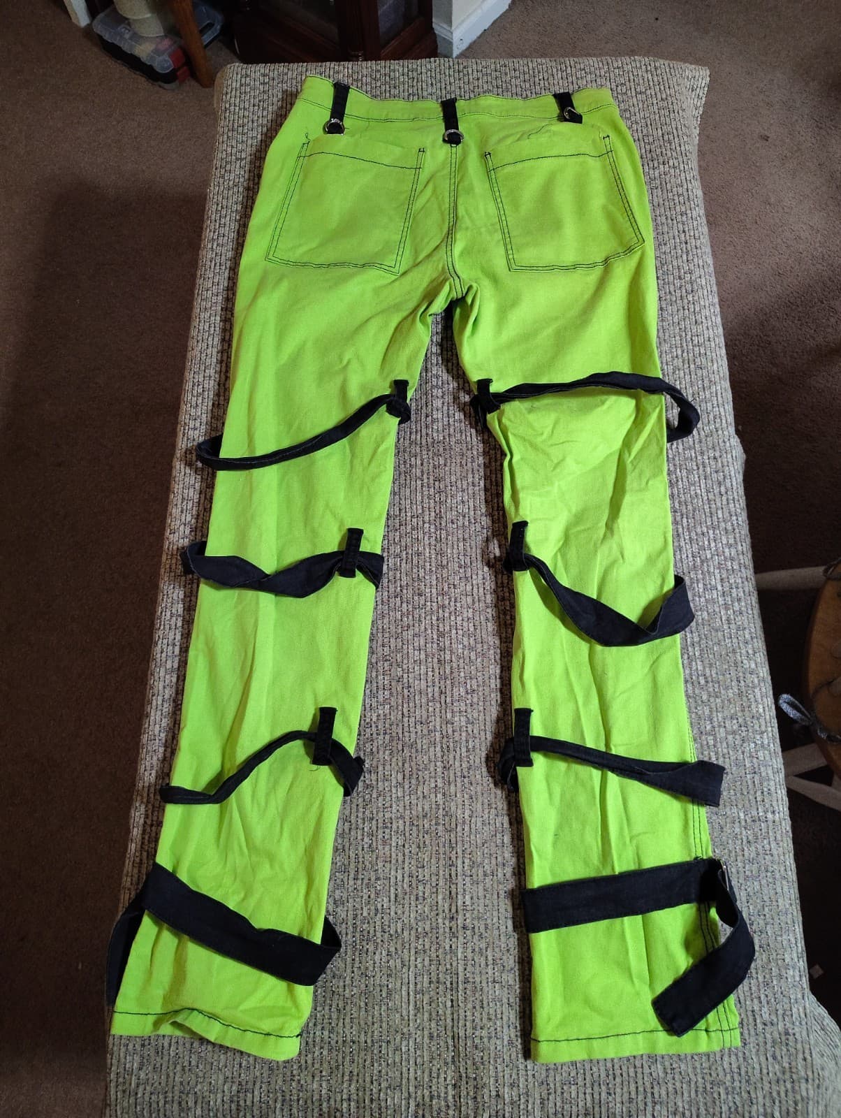 Men's Rocking Gothic Green Bondage Trouser Pant Punk Rock Dead Threads - Thumbnail 7