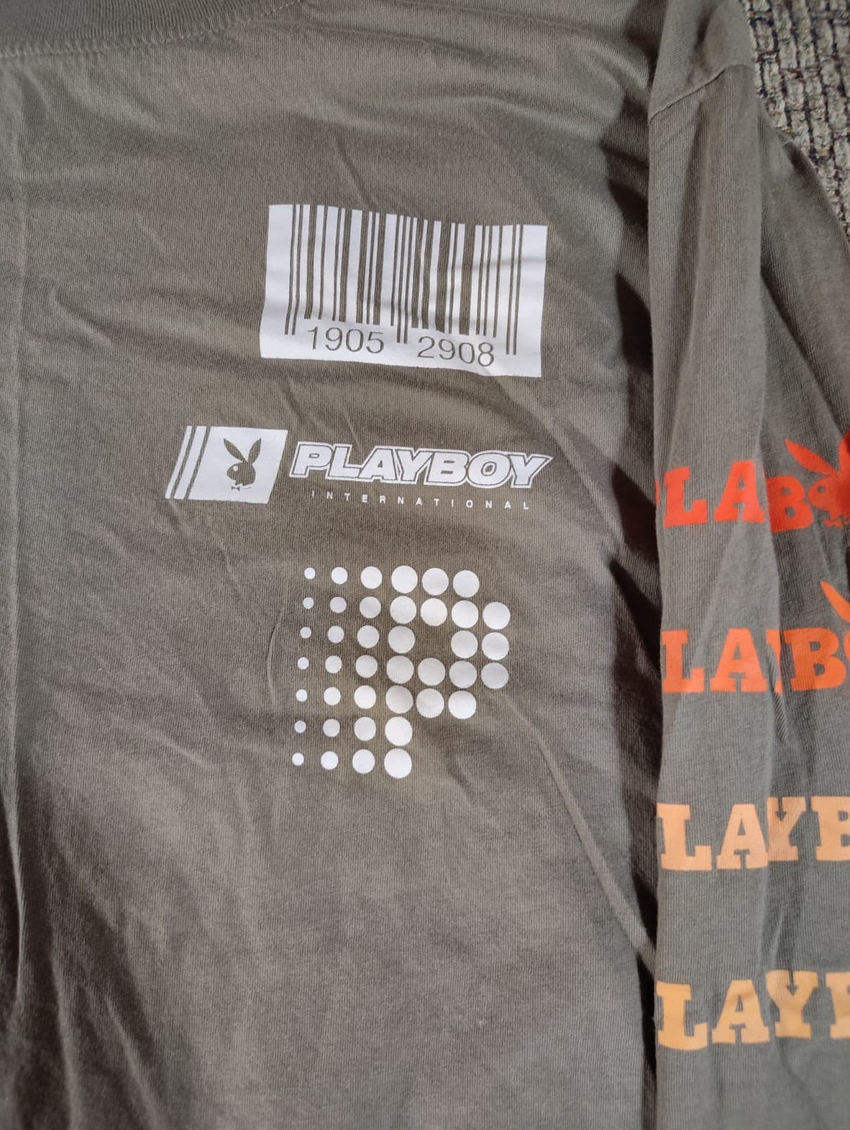 PLAYBOY PB-19 by PACSUN, MEN'S XL GREEN LONG SLEEVE TEE SHIRT Crew neck - Thumbnail 3