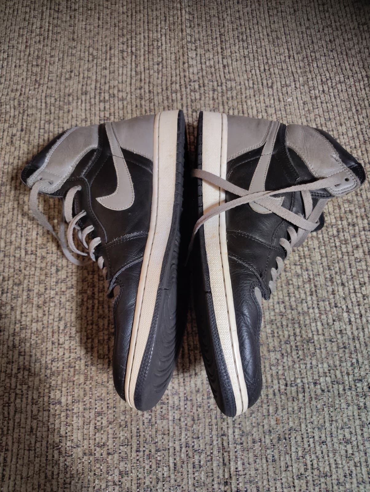 Nike Air Jordan High-Top Sneakers Black/Grey Size 12 - Thumbnail 5