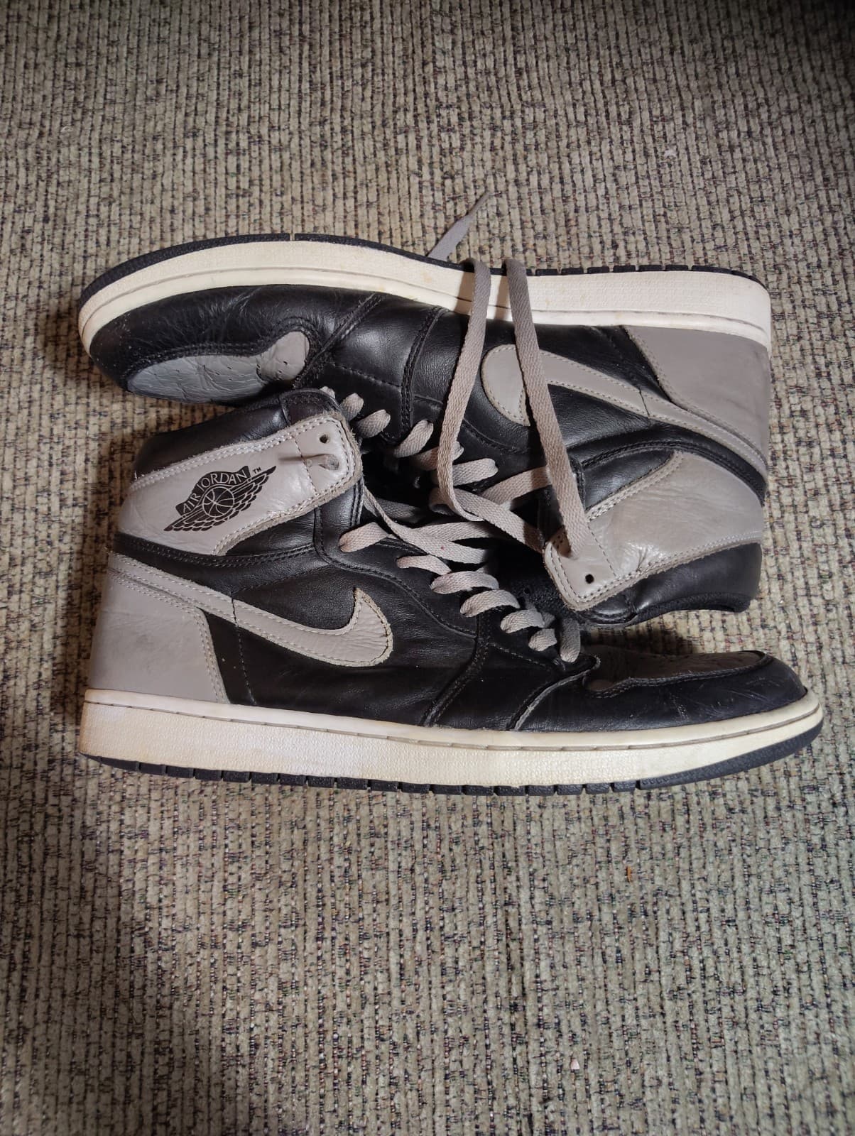 Nike Air Jordan High-Top Sneakers Black/Grey Size 12
