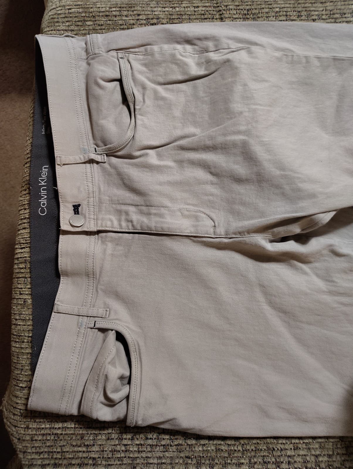 Calvin Klein Gray Jeans Men's Size W36 x L30 Slim Fit Denim Stretch Flex Waist - Thumbnail 6
