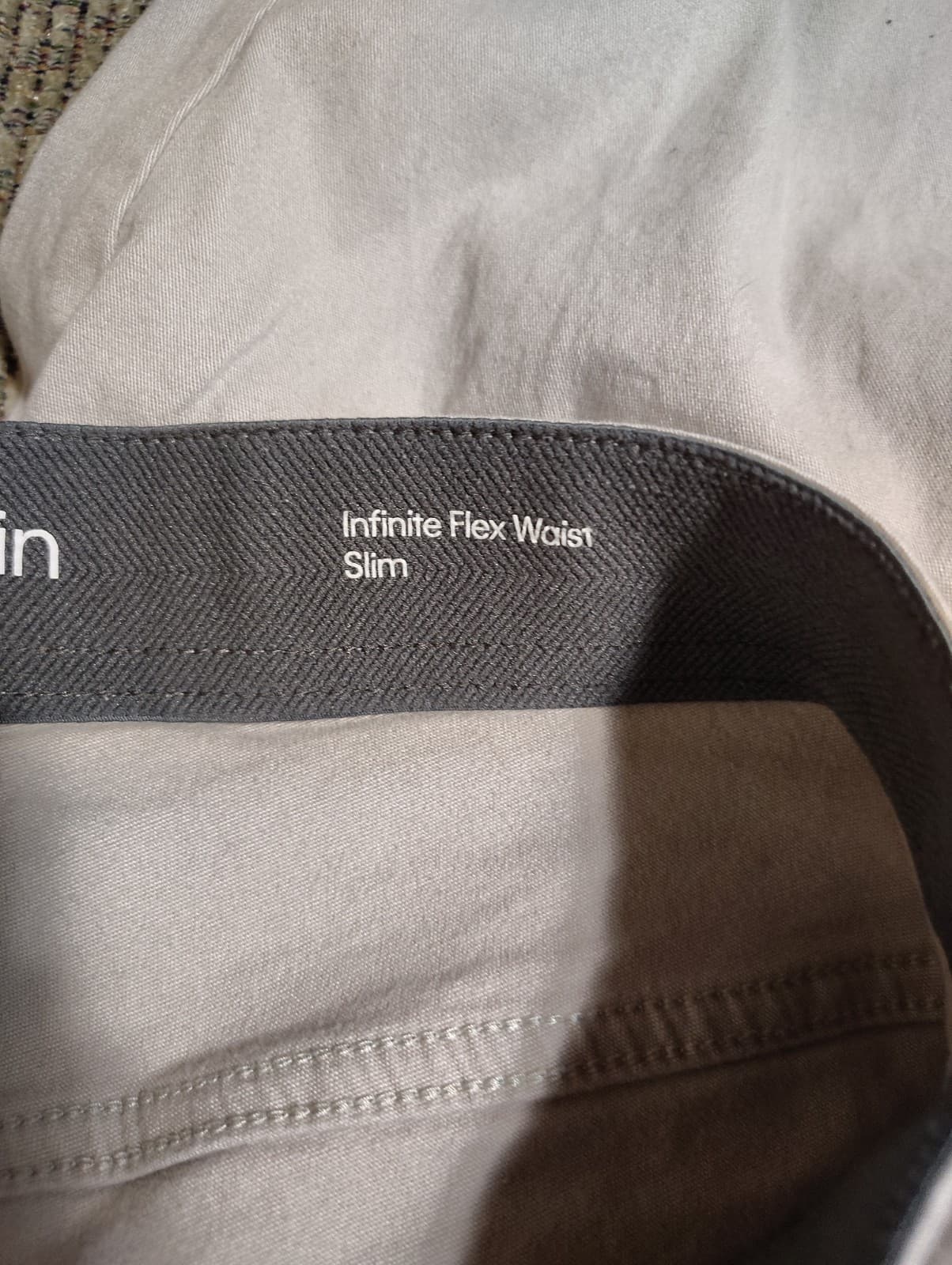 Calvin Klein Gray Jeans Men's Size W36 x L30 Slim Fit Denim Stretch Flex Waist - Thumbnail 10