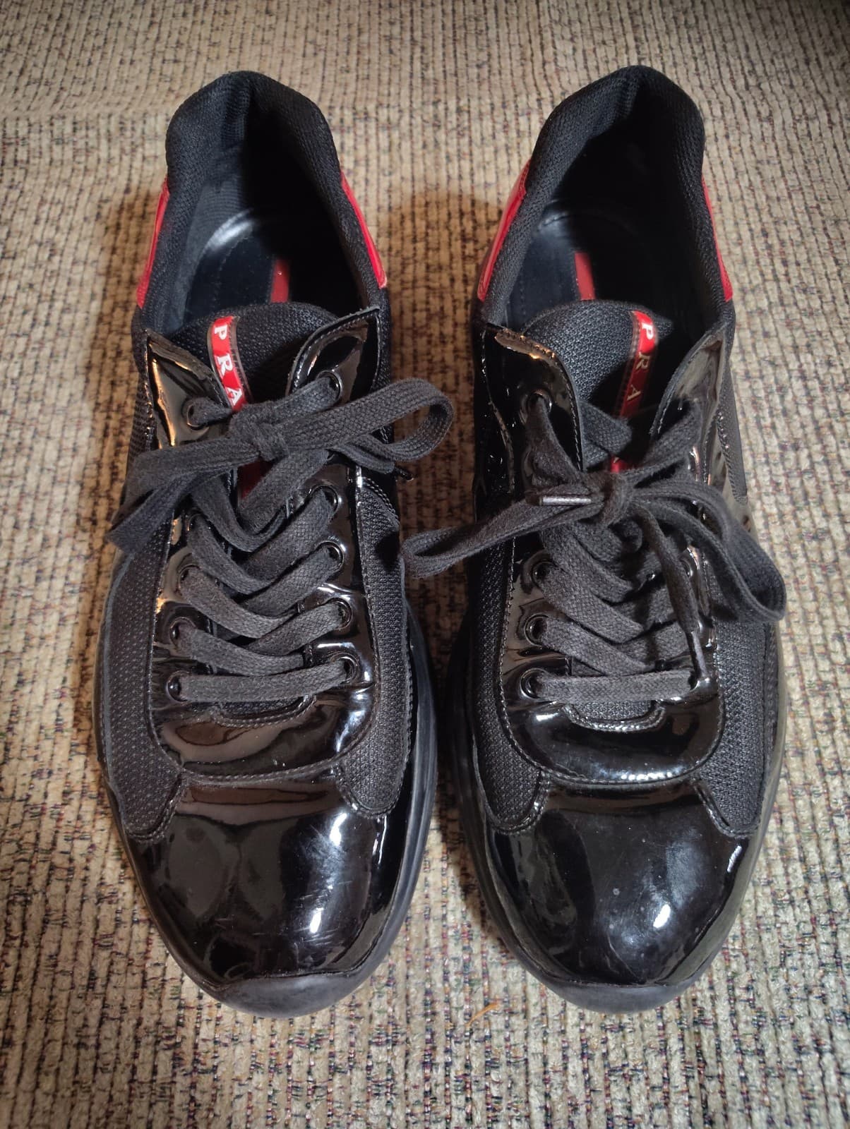 PRADA Size 11 America's Cup Men's Black Low Top Lace-Up Athletic Sneakers