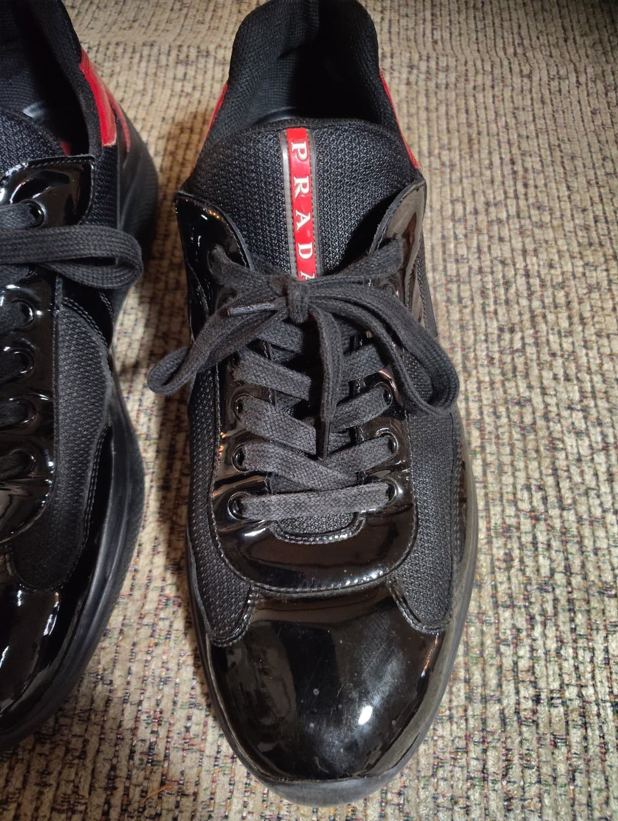PRADA Size 11 America's Cup Men's Black Low Top Lace-Up Athletic Sneakers - Thumbnail 3