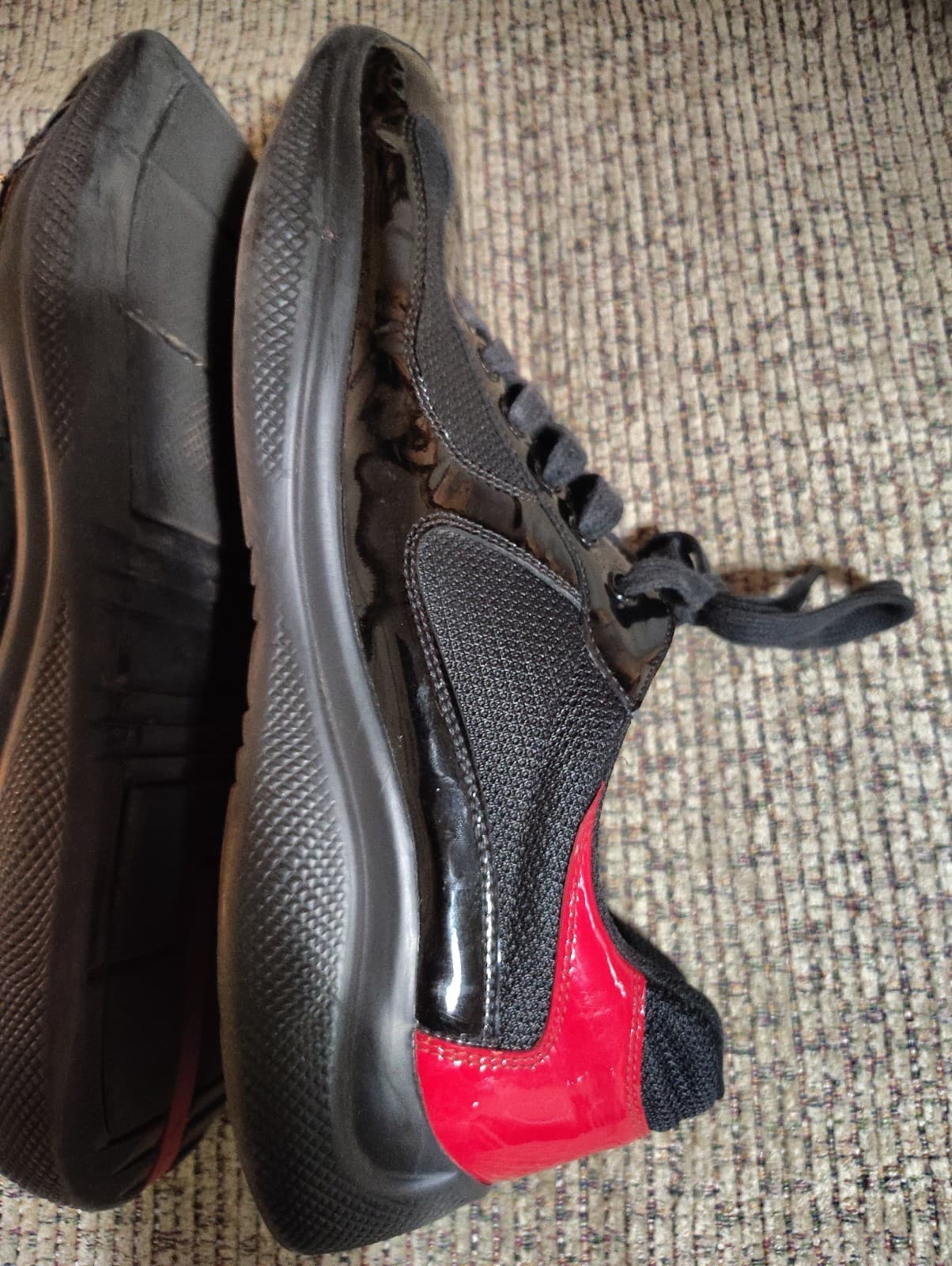 PRADA Size 11 America's Cup Men's Black Low Top Lace-Up Athletic Sneakers - Thumbnail 10
