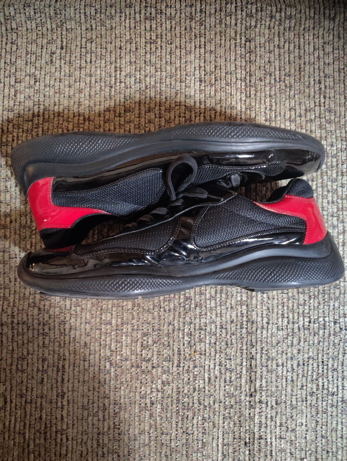 PRADA Size 11 America's Cup Men's Black Low Top Lace-Up Athletic Sneakers - Thumbnail 4