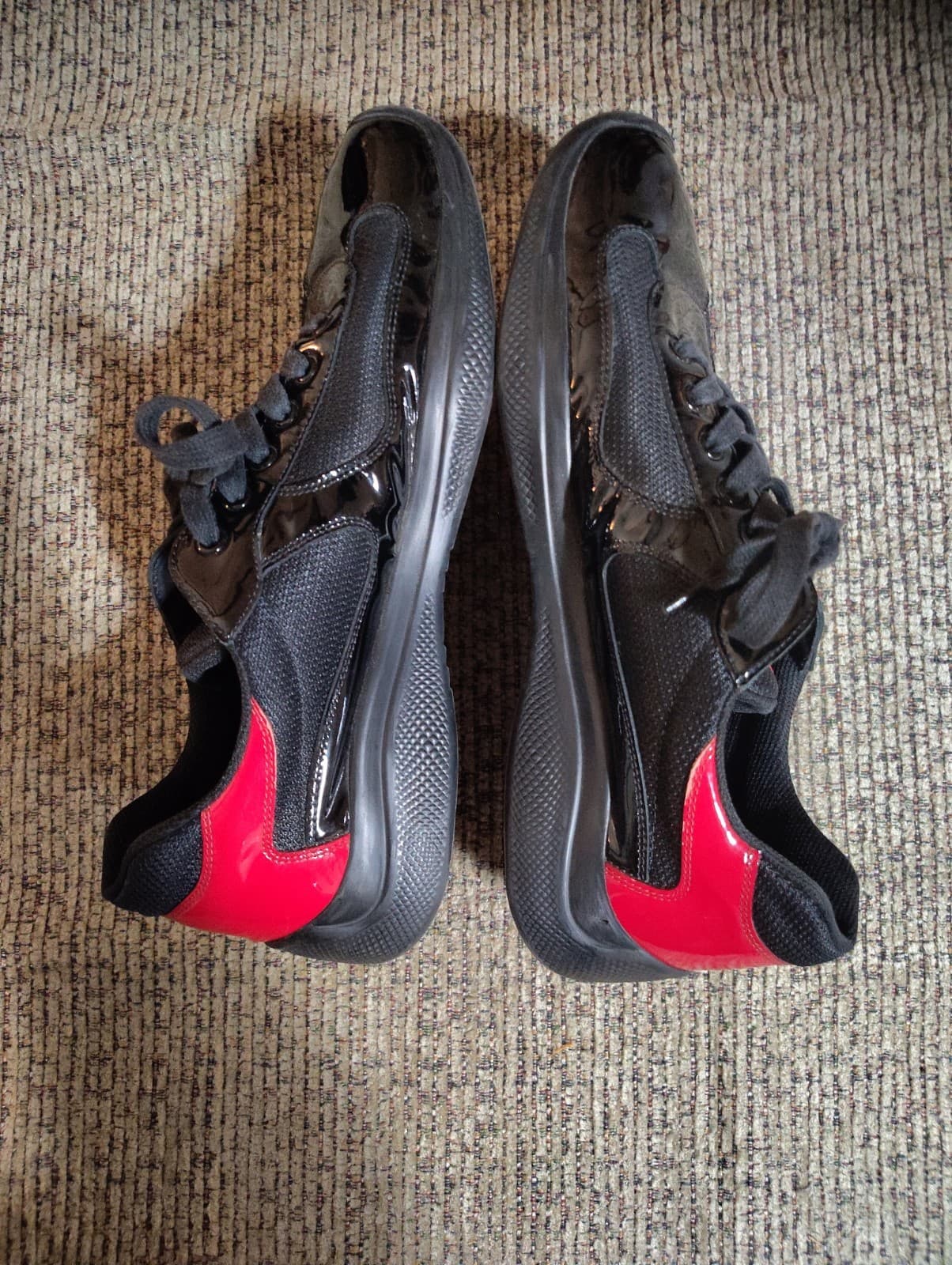 PRADA Size 11 America's Cup Men's Black Low Top Lace-Up Athletic Sneakers - Thumbnail 5