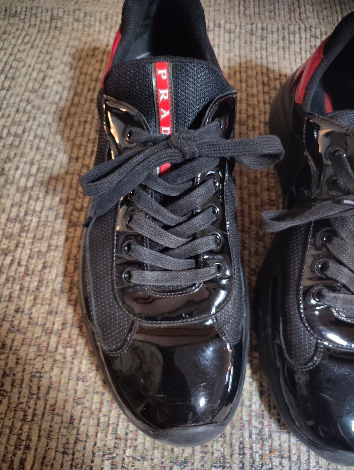 PRADA Size 11 America's Cup Men's Black Low Top Lace-Up Athletic Sneakers - Thumbnail 2