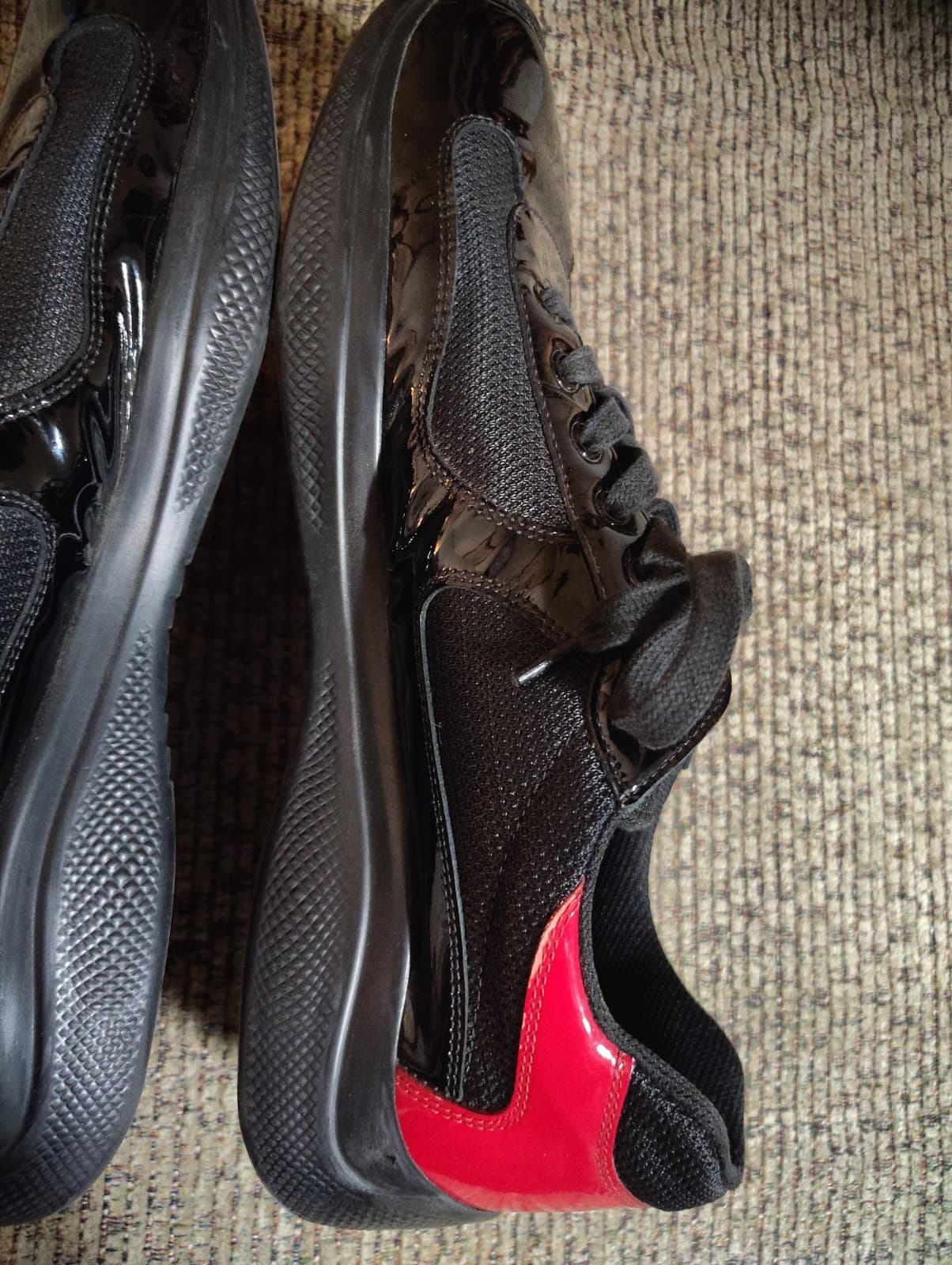 PRADA Size 11 America's Cup Men's Black Low Top Lace-Up Athletic Sneakers - Thumbnail 7