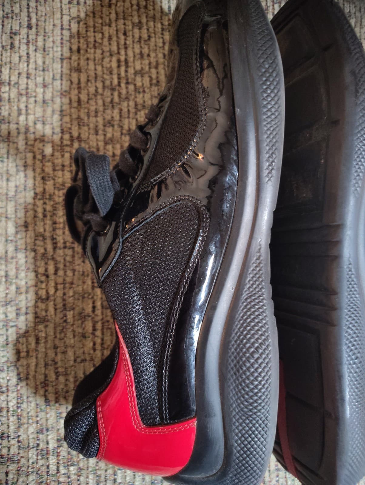 PRADA Size 11 America's Cup Men's Black Low Top Lace-Up Athletic Sneakers - Thumbnail 9