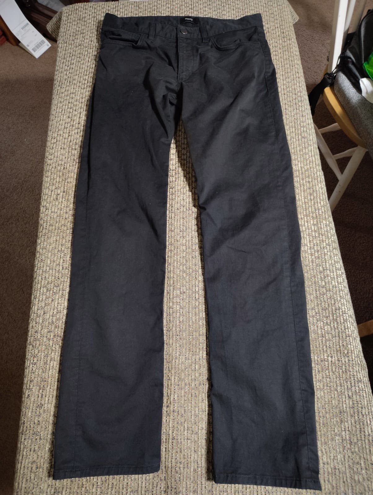 Mens Theory Straight Slim Fit Pants