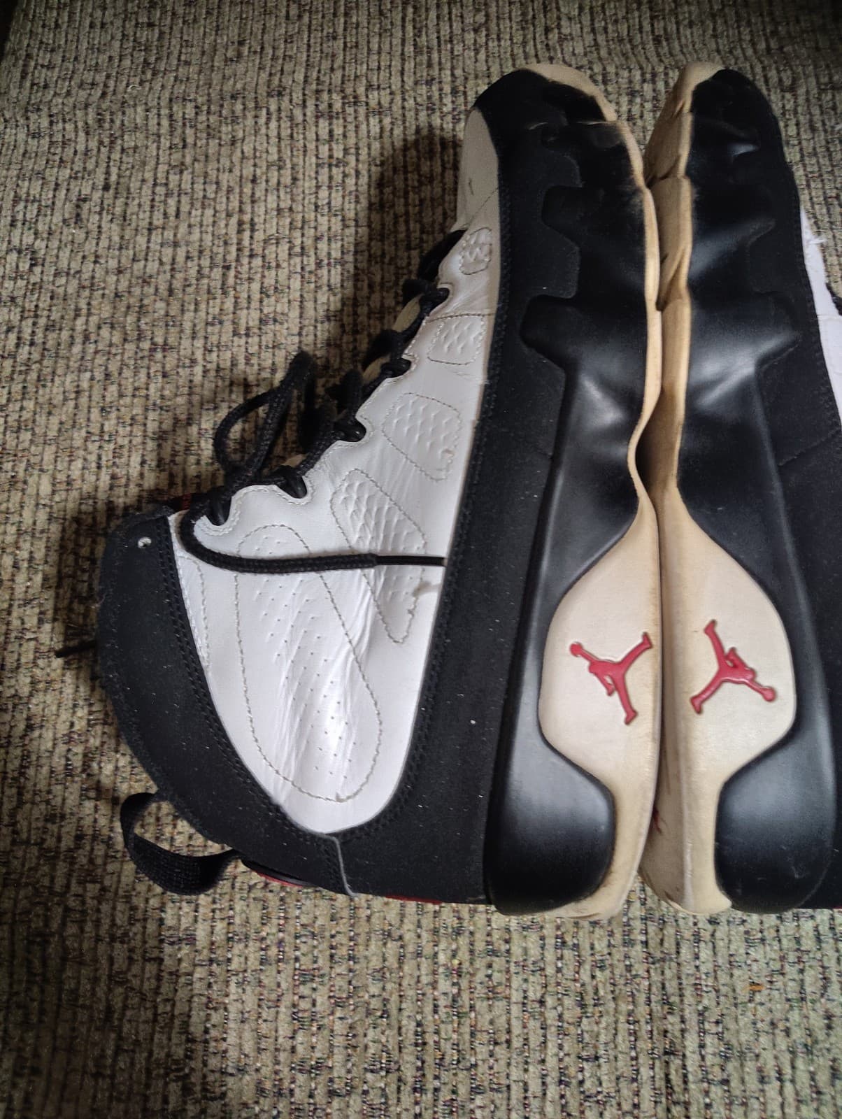 Jordan Air Jordan 9 Retro (GS) White/Black High Top Sneaker Boys Size 7Y - Thumbnail 9