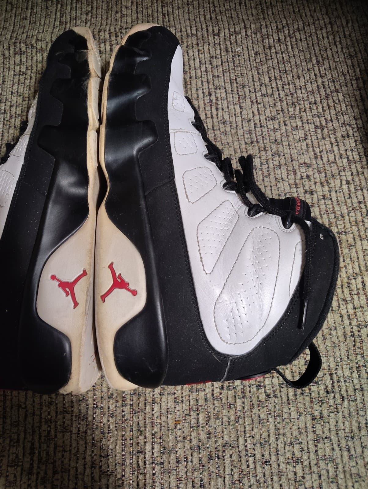 Jordan Air Jordan 9 Retro (GS) White/Black High Top Sneaker Boys Size 7Y - Thumbnail 10