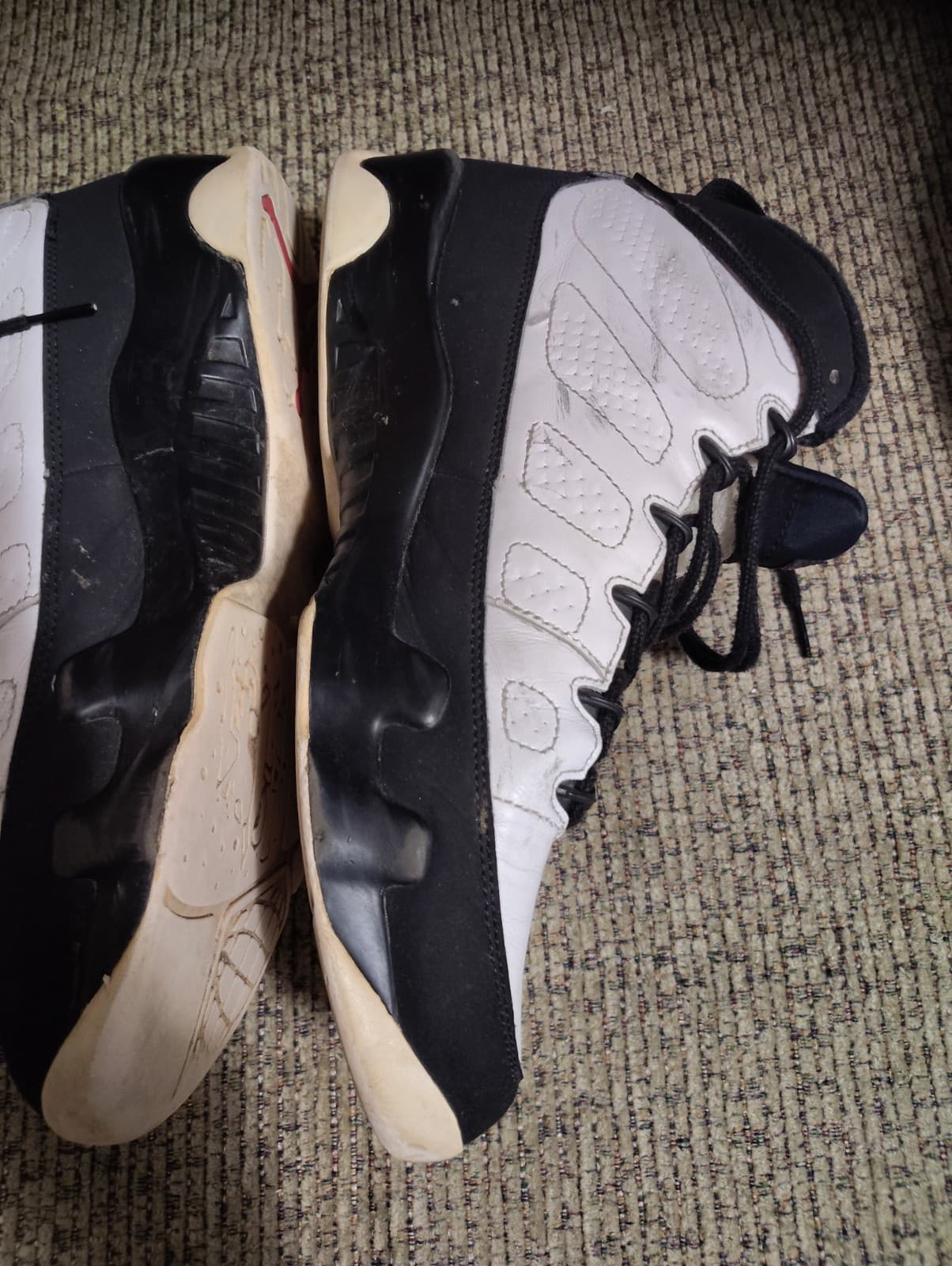 Jordan Air Jordan 9 Retro (GS) White/Black High Top Sneaker Boys Size 7Y - Thumbnail 7