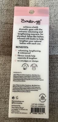 The Crème  Shop 3D Mascara Duo Dramatic Length Volume Falsie Effect W/Biotin - Thumbnail 7