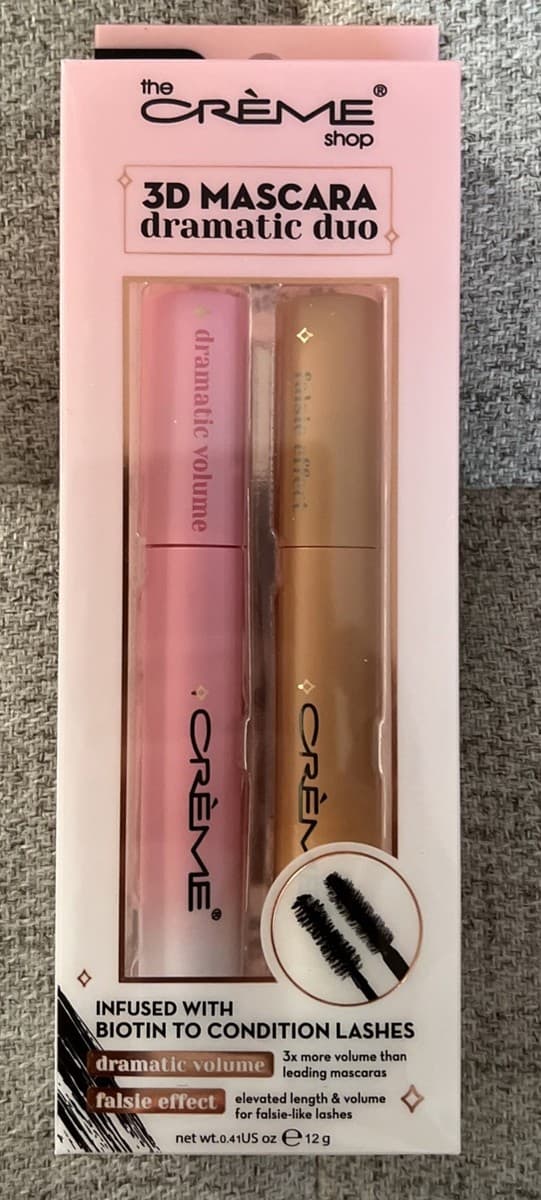 The Crème  Shop 3D Mascara Duo Dramatic Length Volume Falsie Effect W/Biotin - Thumbnail 3