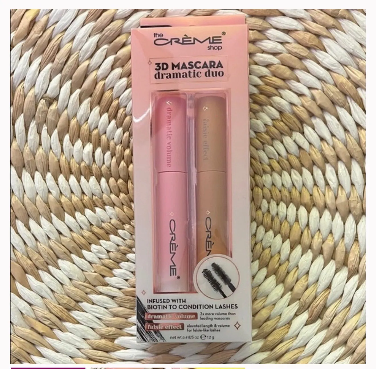 The Crème  Shop 3D Mascara Duo Dramatic Length Volume Falsie Effect W/Biotin - Thumbnail 6