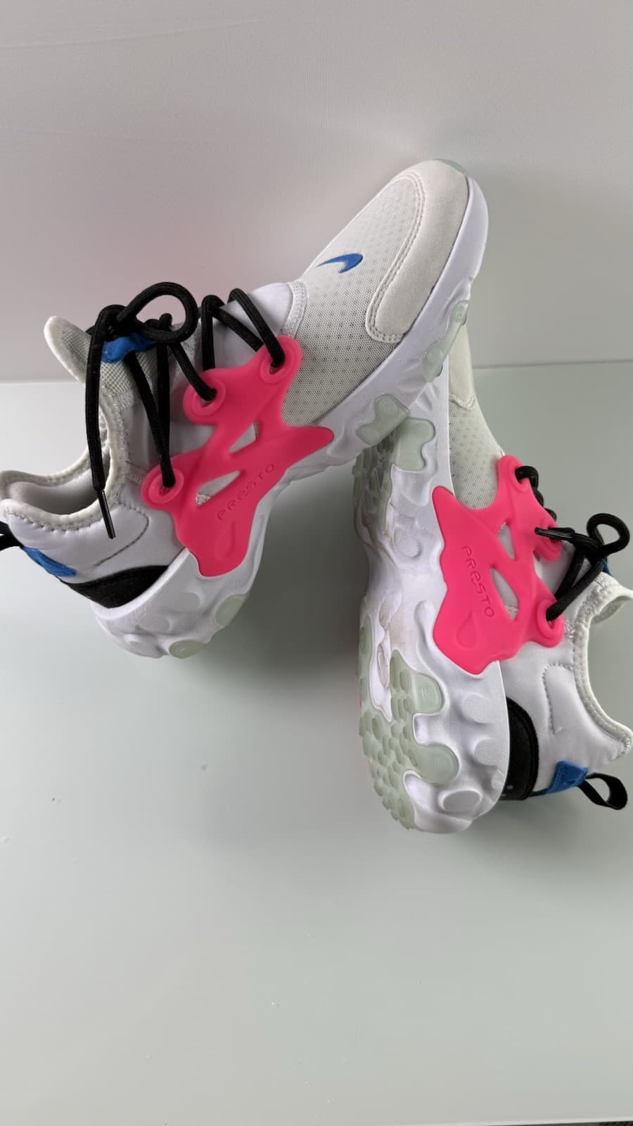 Nike React Presto White Pink Blue Sneakers Woman’s Running Shoes - Thumbnail 4