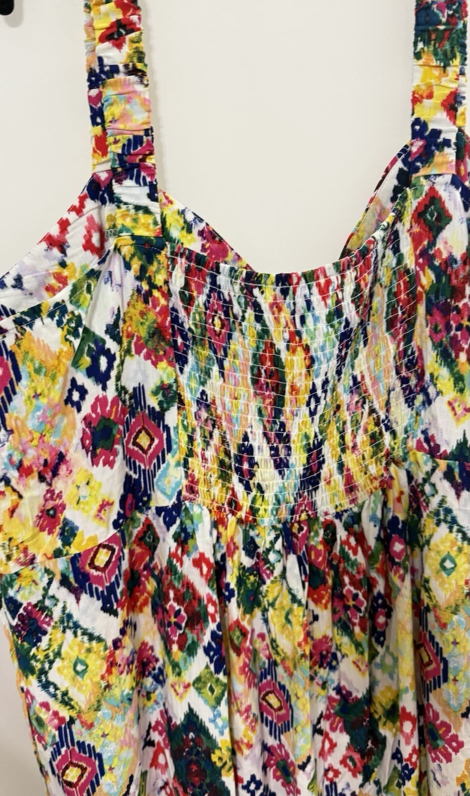 Terra & Sky Women’s 3X Colorful Tiered Maxi Dress Smock Back Sleeveless NWT $20. - Thumbnail 7
