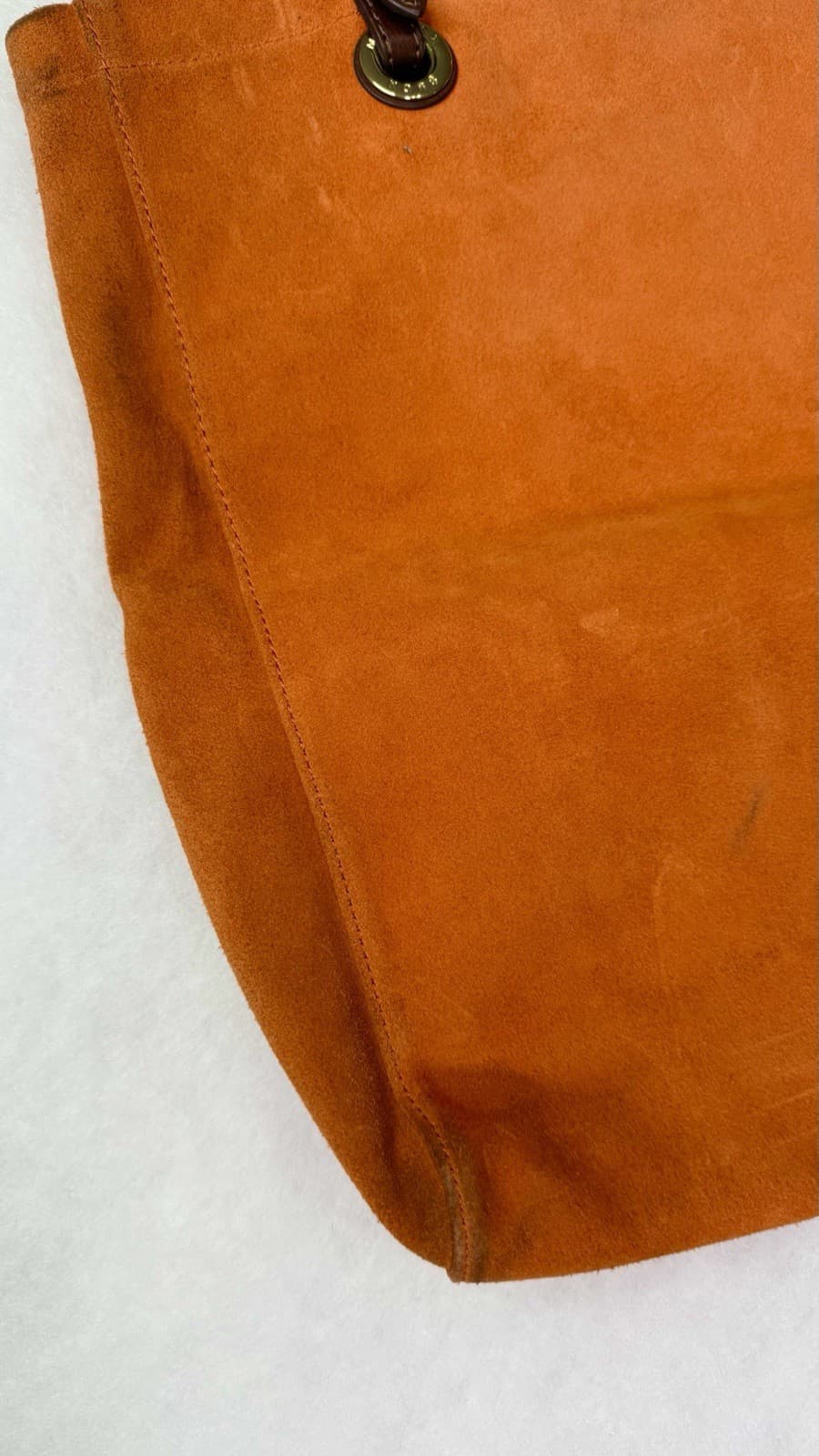 Michael Kors Orange Suede Tote Shoulder Bag - Thumbnail 3