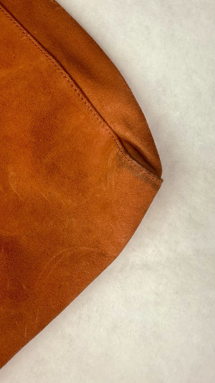 Michael Kors Orange Suede Tote Shoulder Bag - Thumbnail 6