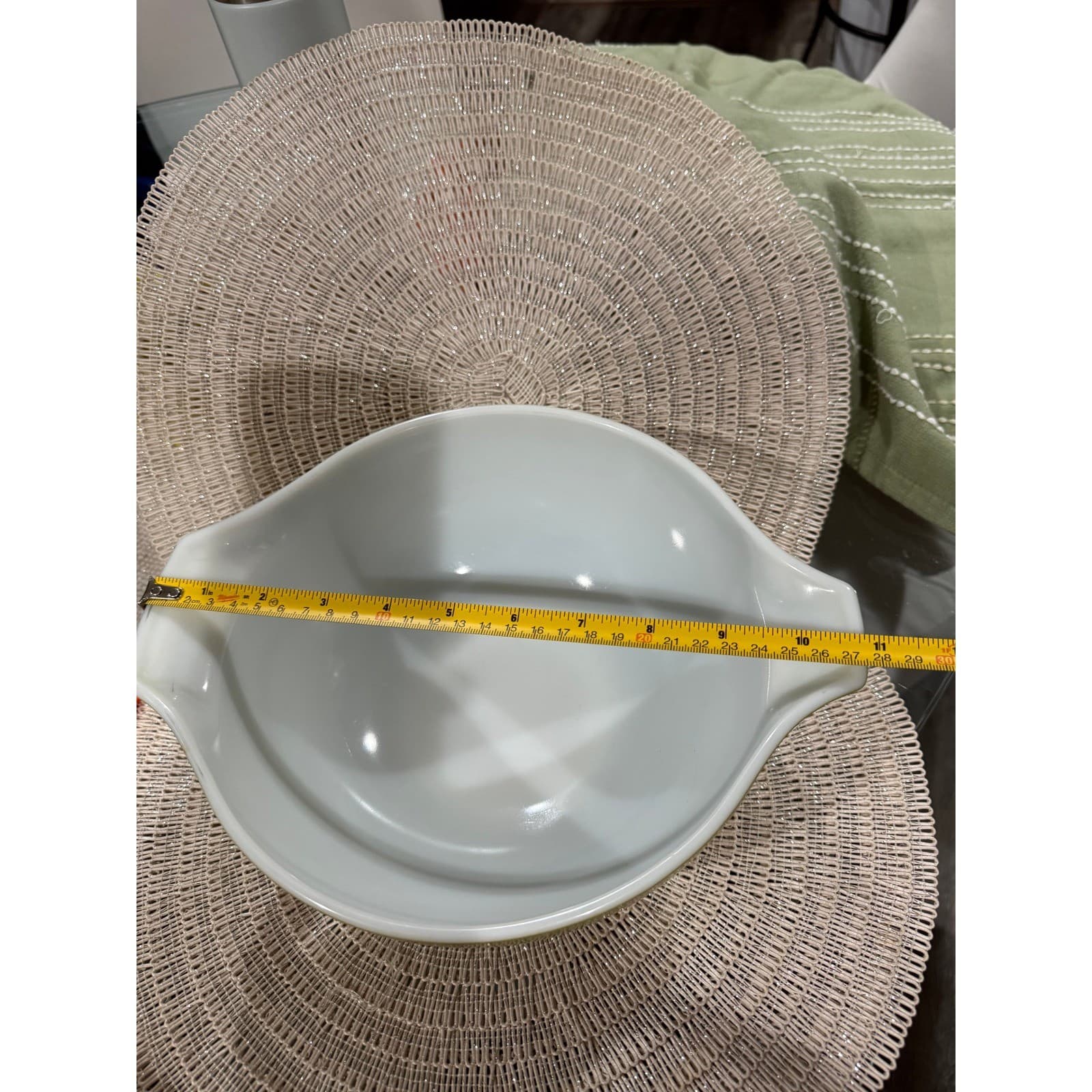 Vintage Pyrex Verde Cinderella Mixing Bowl Set Green Yellow 444 443 441 Retro - Thumbnail 15