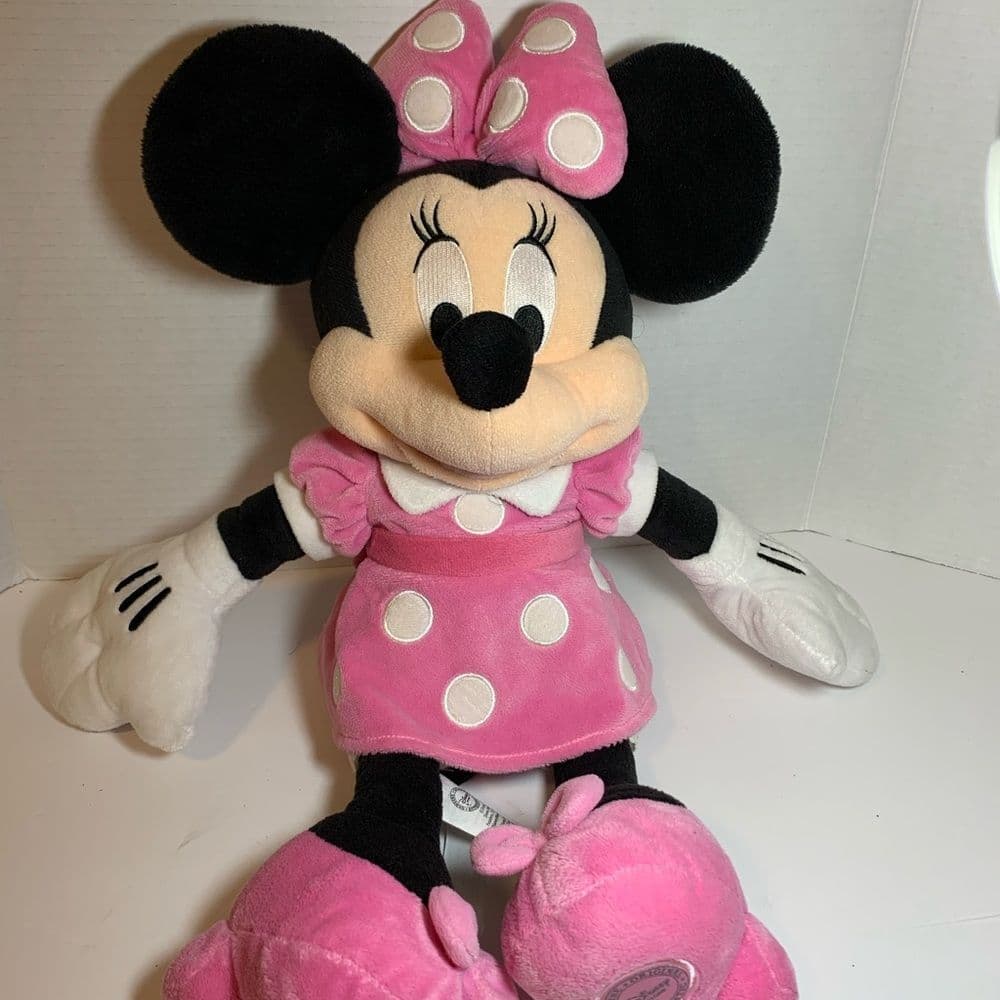 Disney Minnie Mouse Plush doll Pink polka dot dress Original authentic toys - Thumbnail 2