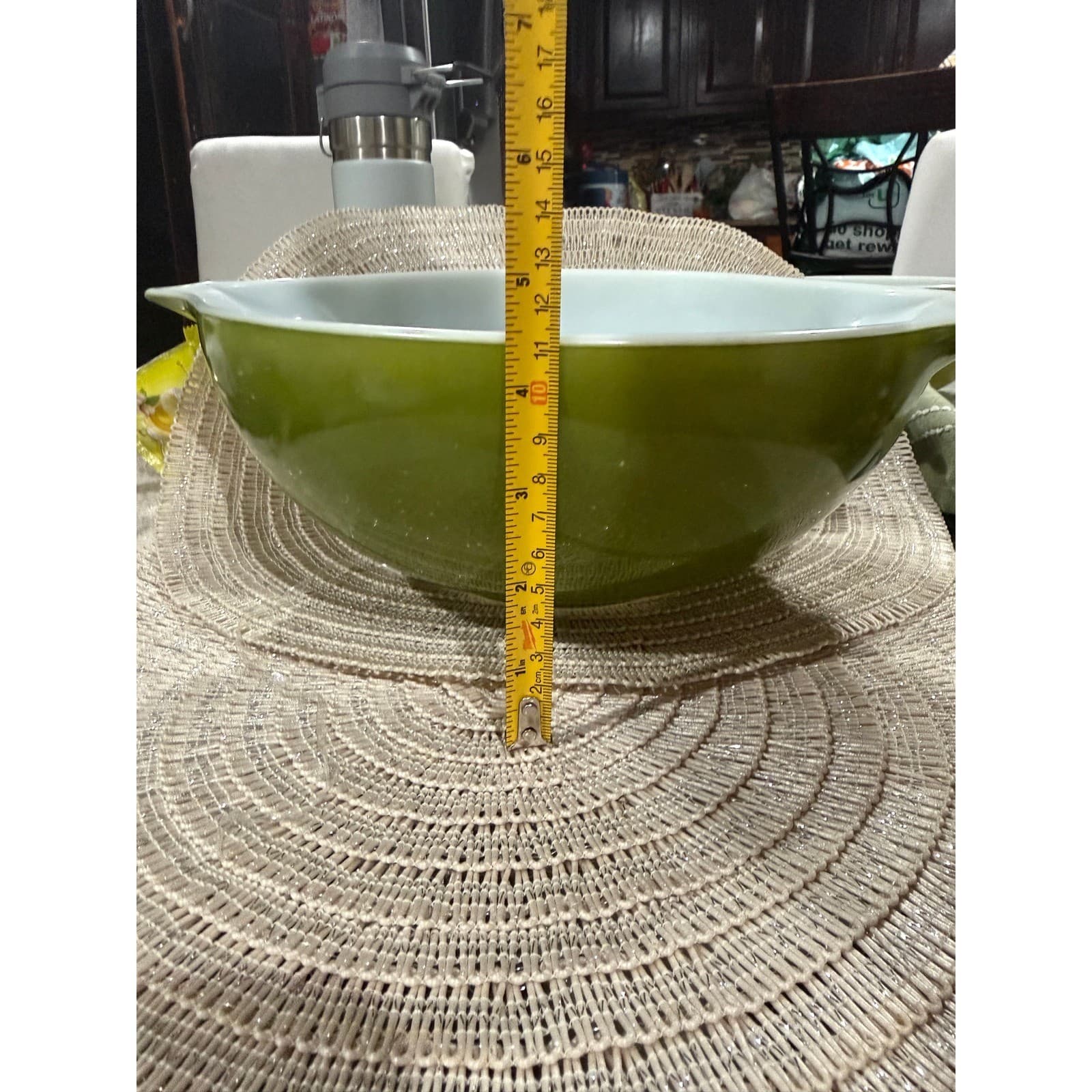 Vintage Pyrex Verde Cinderella Mixing Bowl Set Green Yellow 444 443 441 Retro - Thumbnail 10