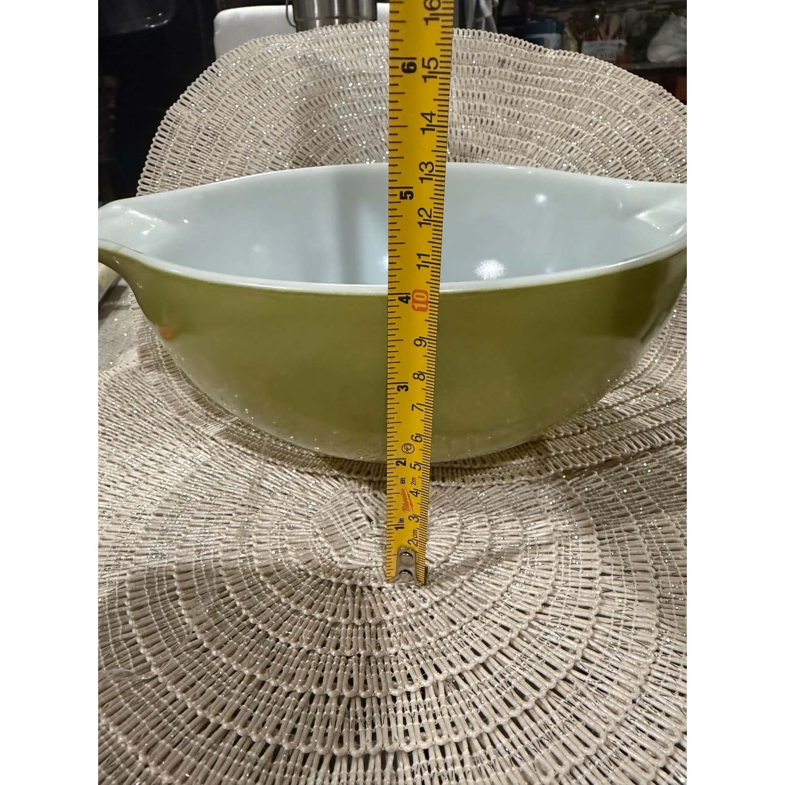 Vintage Pyrex Verde Cinderella Mixing Bowl Set Green Yellow 444 443 441 Retro - Thumbnail 8