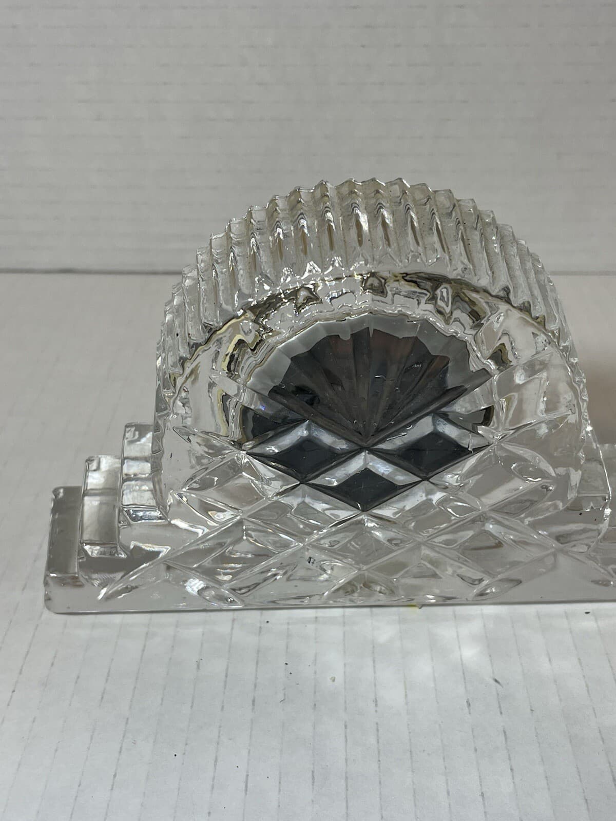 Shannon Crystal Designs Ireland 24% Lead Crystal Shelf Mantel Clock Unadjusted - Thumbnail 4