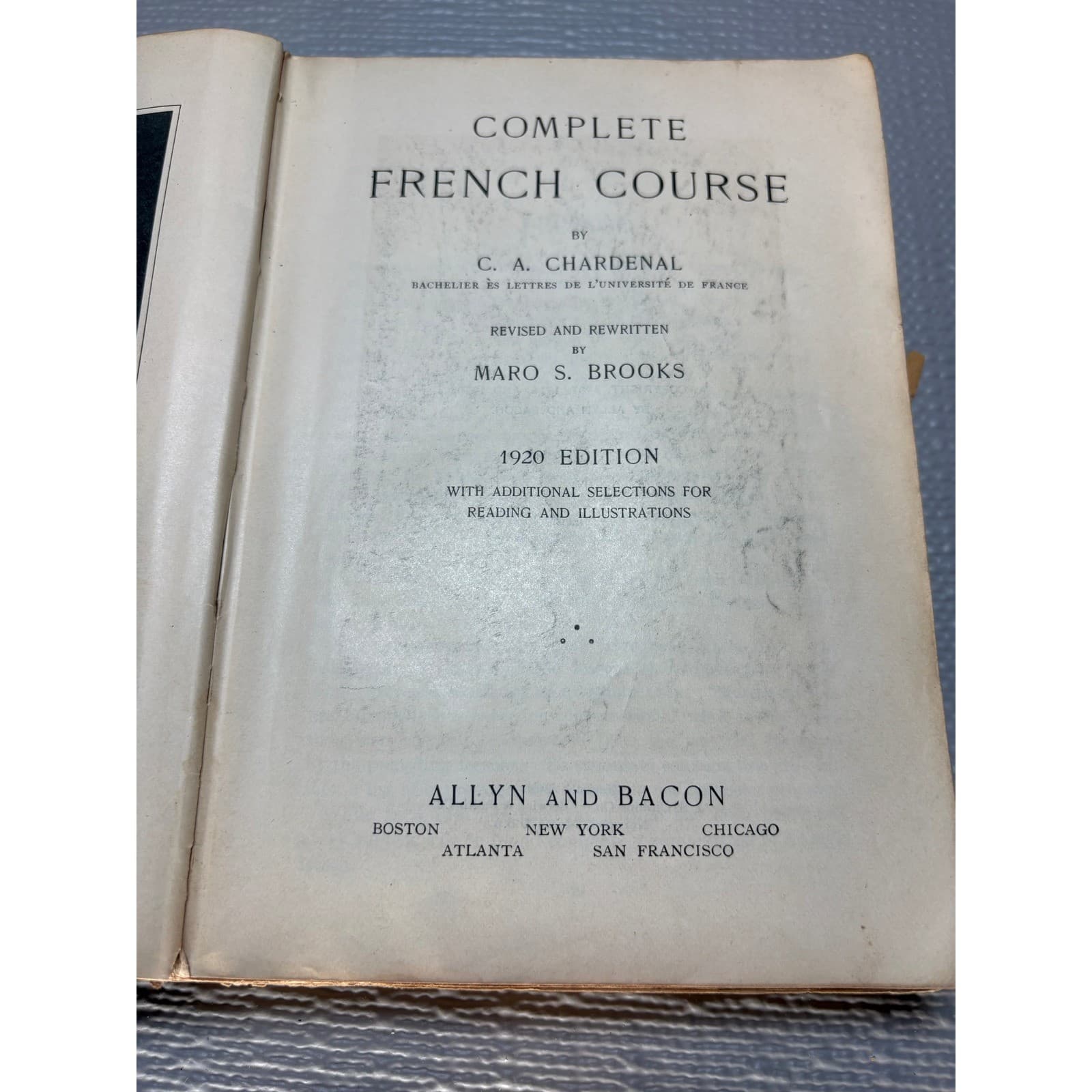 Chardenal's Complete French Course 1920 Edition Allyn and Bacon Antique Book - Thumbnail 7