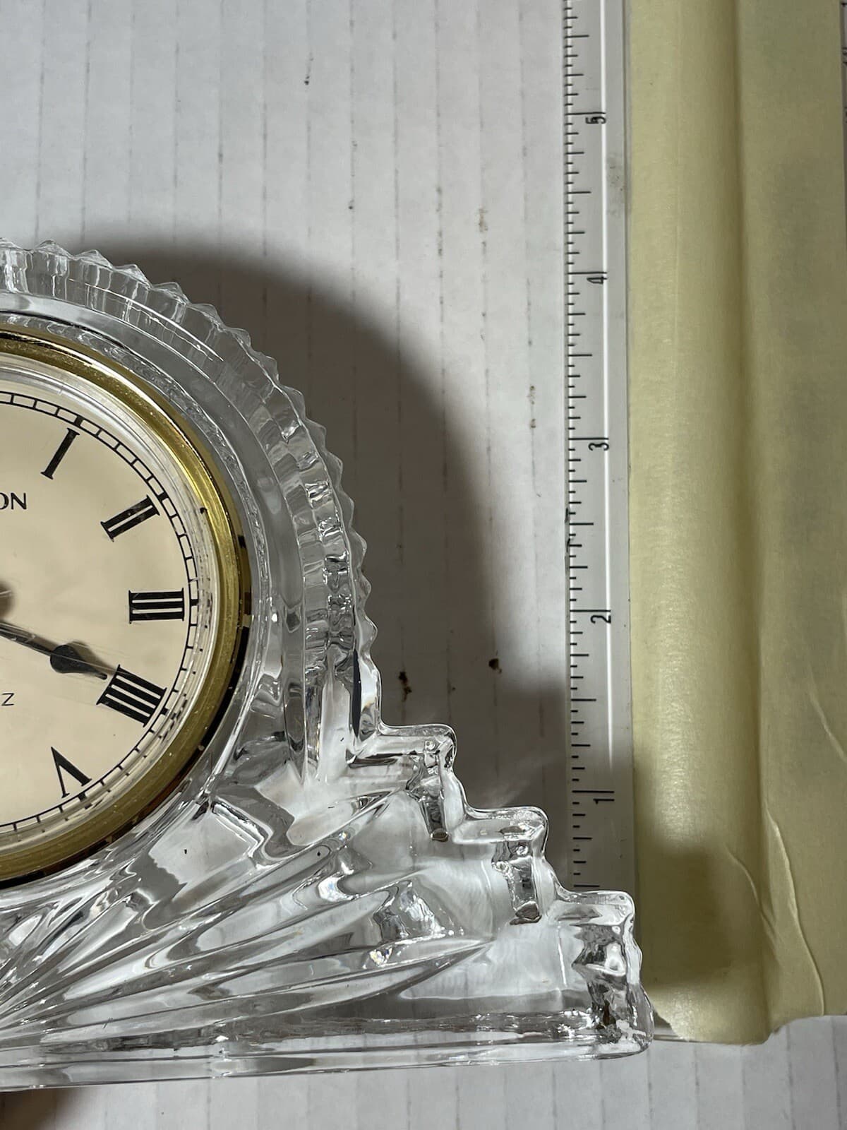 Shannon Crystal Designs Ireland 24% Lead Crystal Shelf Mantel Clock Unadjusted - Thumbnail 5
