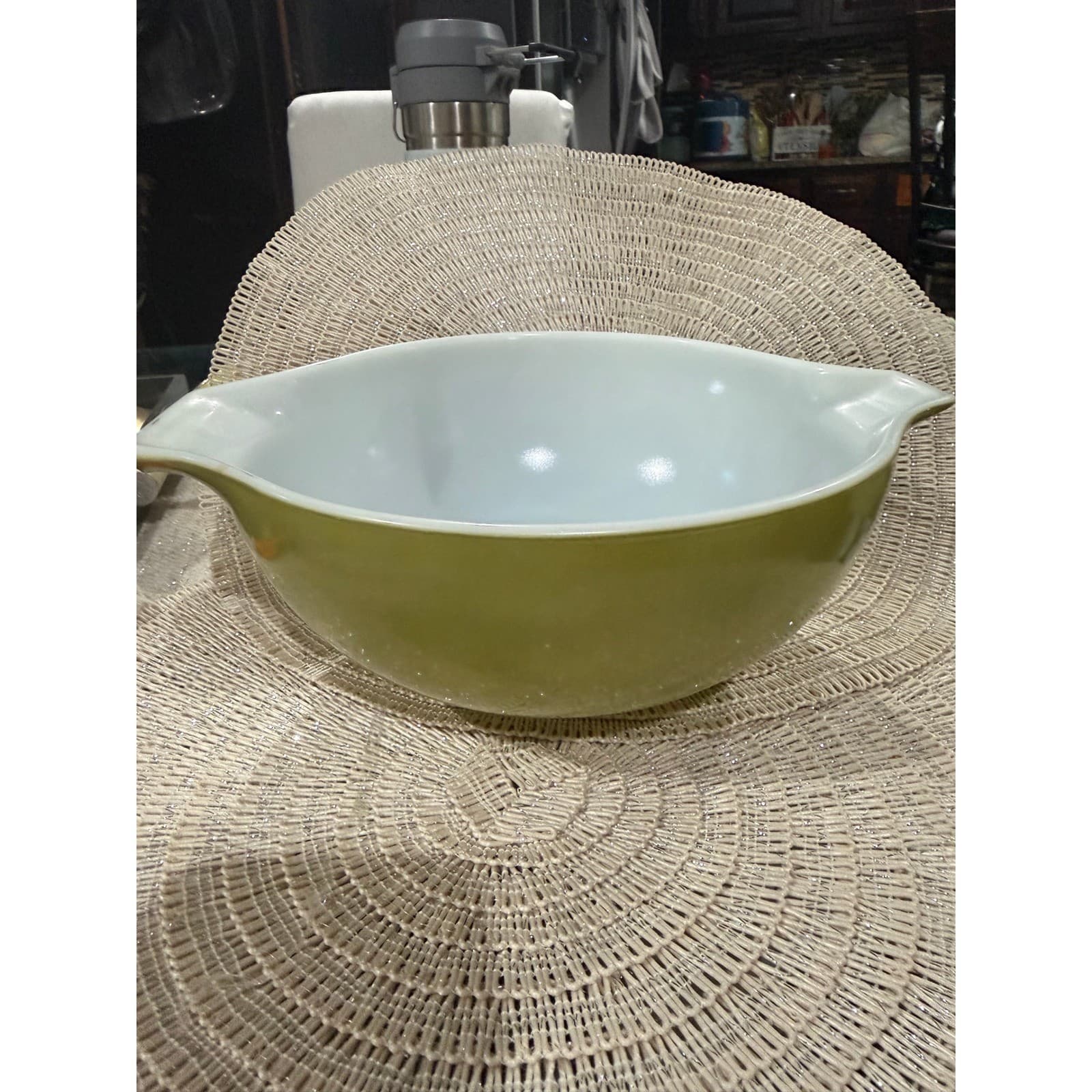 Vintage Pyrex Verde Cinderella Mixing Bowl Set Green Yellow 444 443 441 Retro - Thumbnail 11