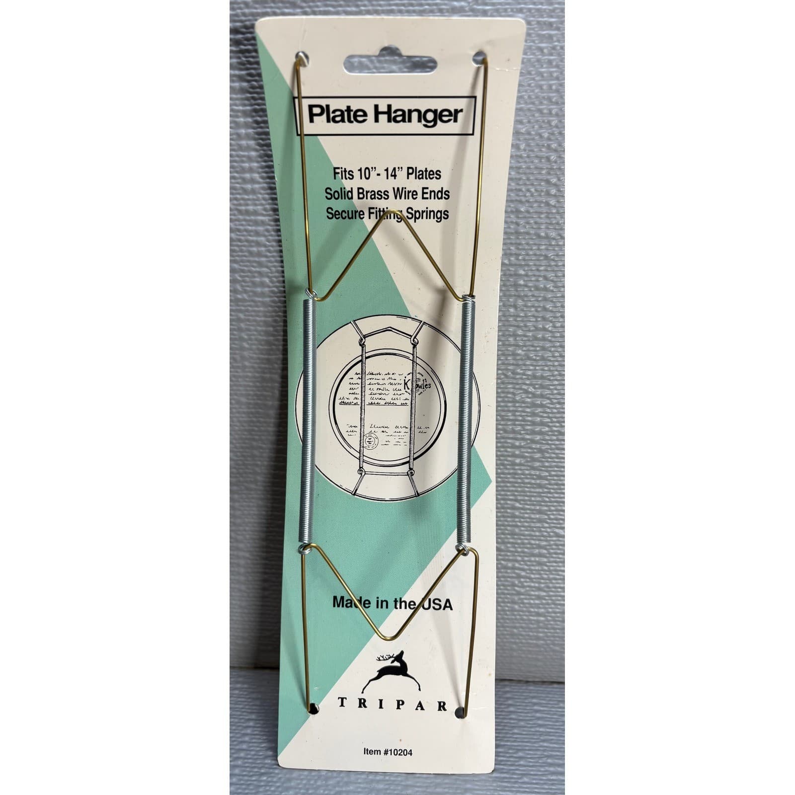 Tripar Elco Plate Hanger Bundle Brass Wire Adjustable 5-18 Inch 4 Pack USA - Thumbnail 5