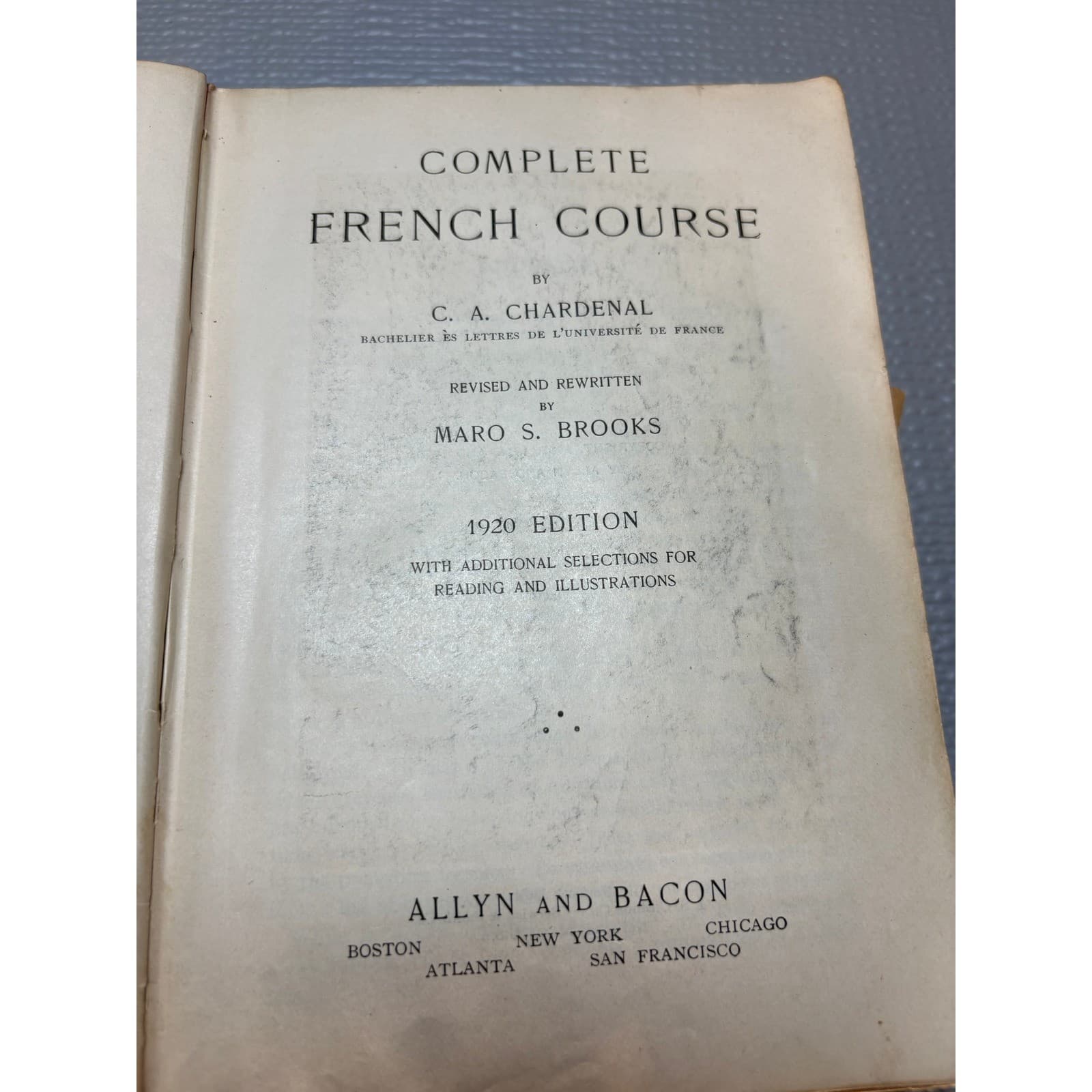 Chardenal's Complete French Course 1920 Edition Allyn and Bacon Antique Book - Thumbnail 6