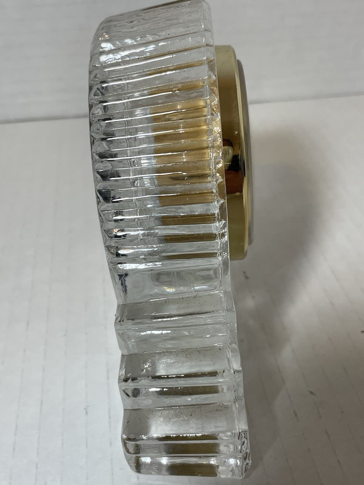 Shannon Crystal Designs Ireland 24% Lead Crystal Shelf Mantel Clock Unadjusted - Thumbnail 3