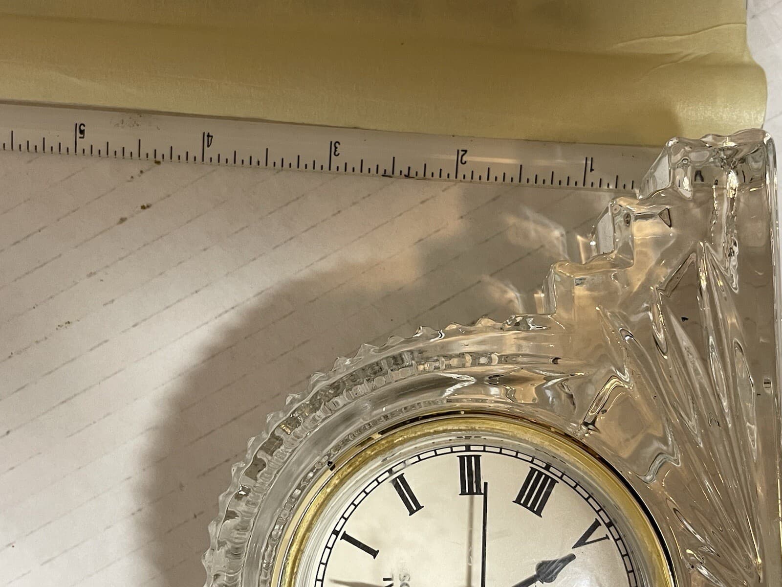 Shannon Crystal Designs Ireland 24% Lead Crystal Shelf Mantel Clock Unadjusted - Thumbnail 6