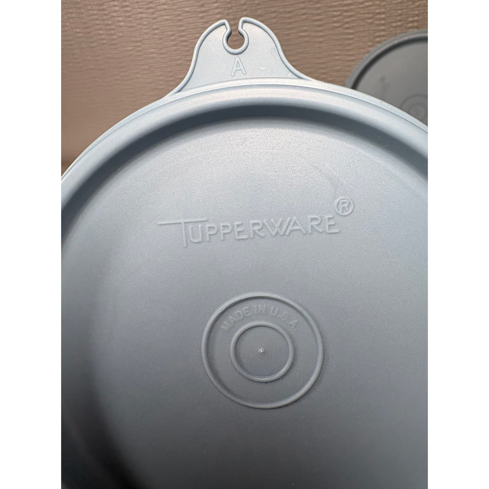 Vintage Tupperware Snack Cups with Blue Lids Set of 4 USA - Thumbnail 3