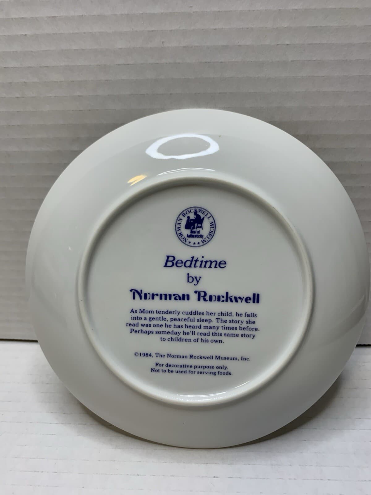 Vintage Norman Rockwell Plate & Bell Bundle “Bedtime” Museum Collections 1984 - Thumbnail 4