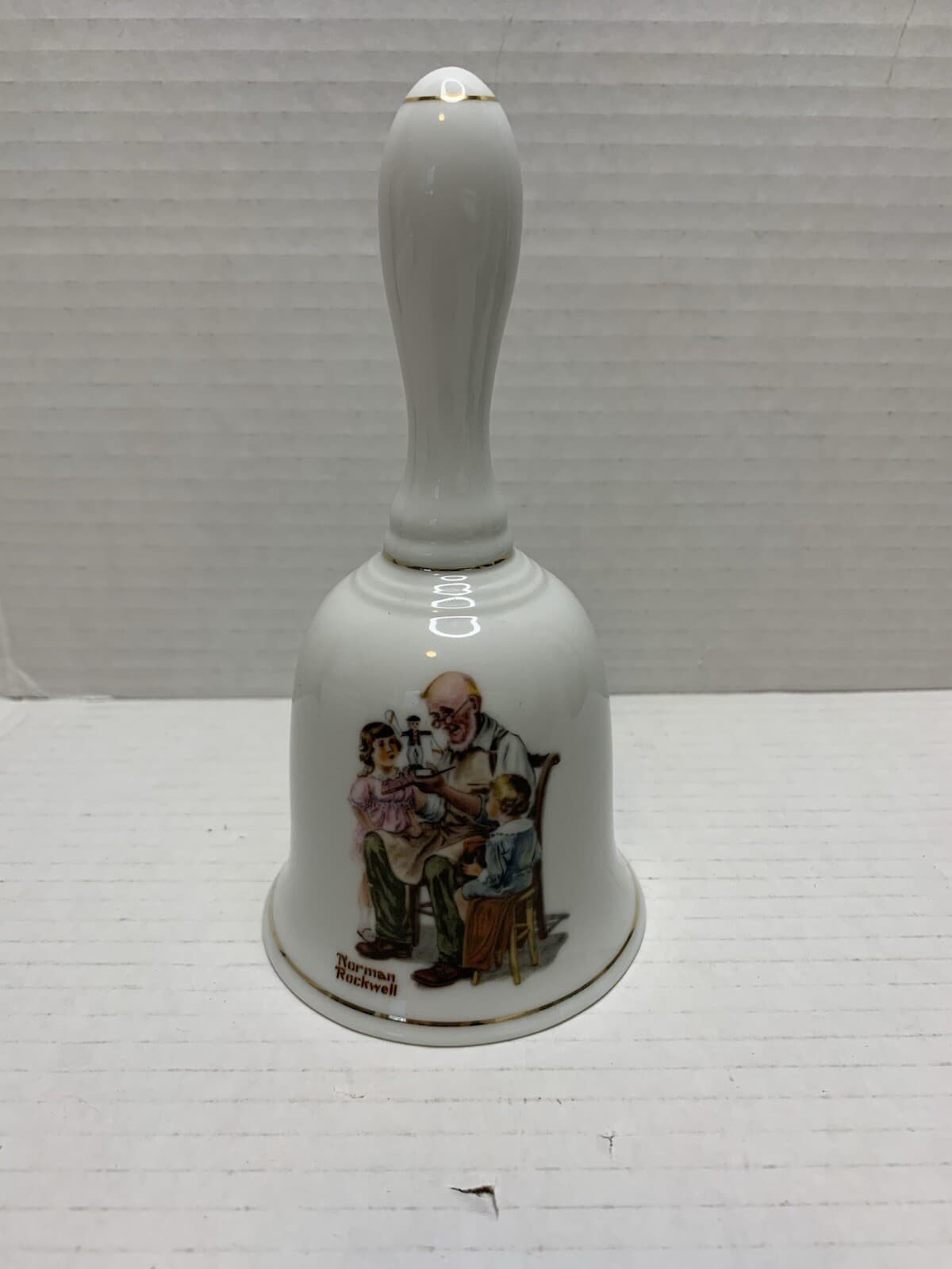 Vintage Norman Rockwell Plate & Bell Bundle "The Toymaker" Museum Collections - Thumbnail 3