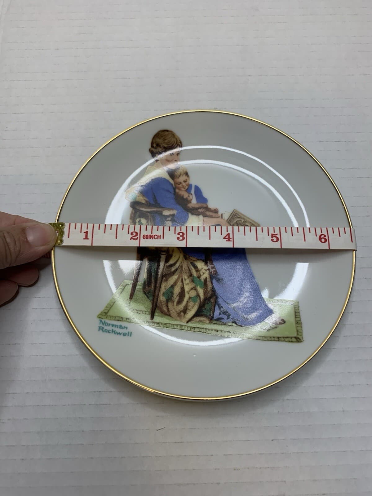 Vintage Norman Rockwell Plate & Bell Bundle “Bedtime” Museum Collections 1984 - Thumbnail 3
