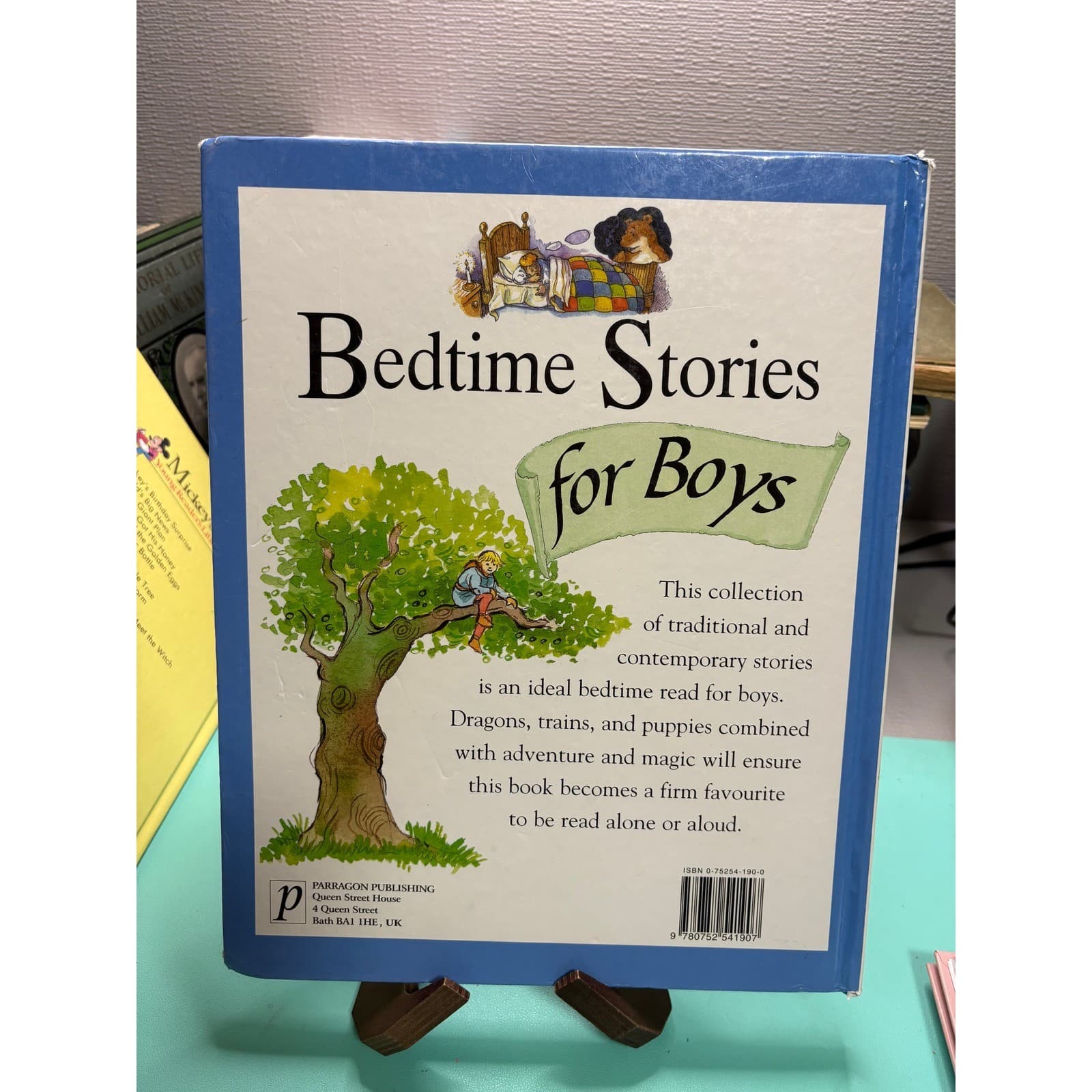 Bedtime Stories for Boys Hardcover Parragon Publishing 2000 Dragon Illustration - Thumbnail 3