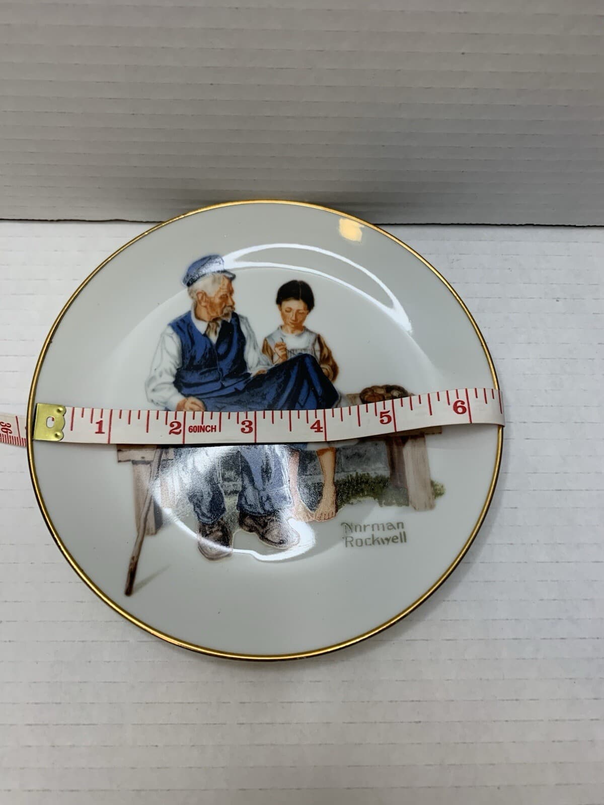 Vintage Norman Rockwell Plate & Bell Bundle The Lighthouse Keeper's Daughter - Thumbnail 3